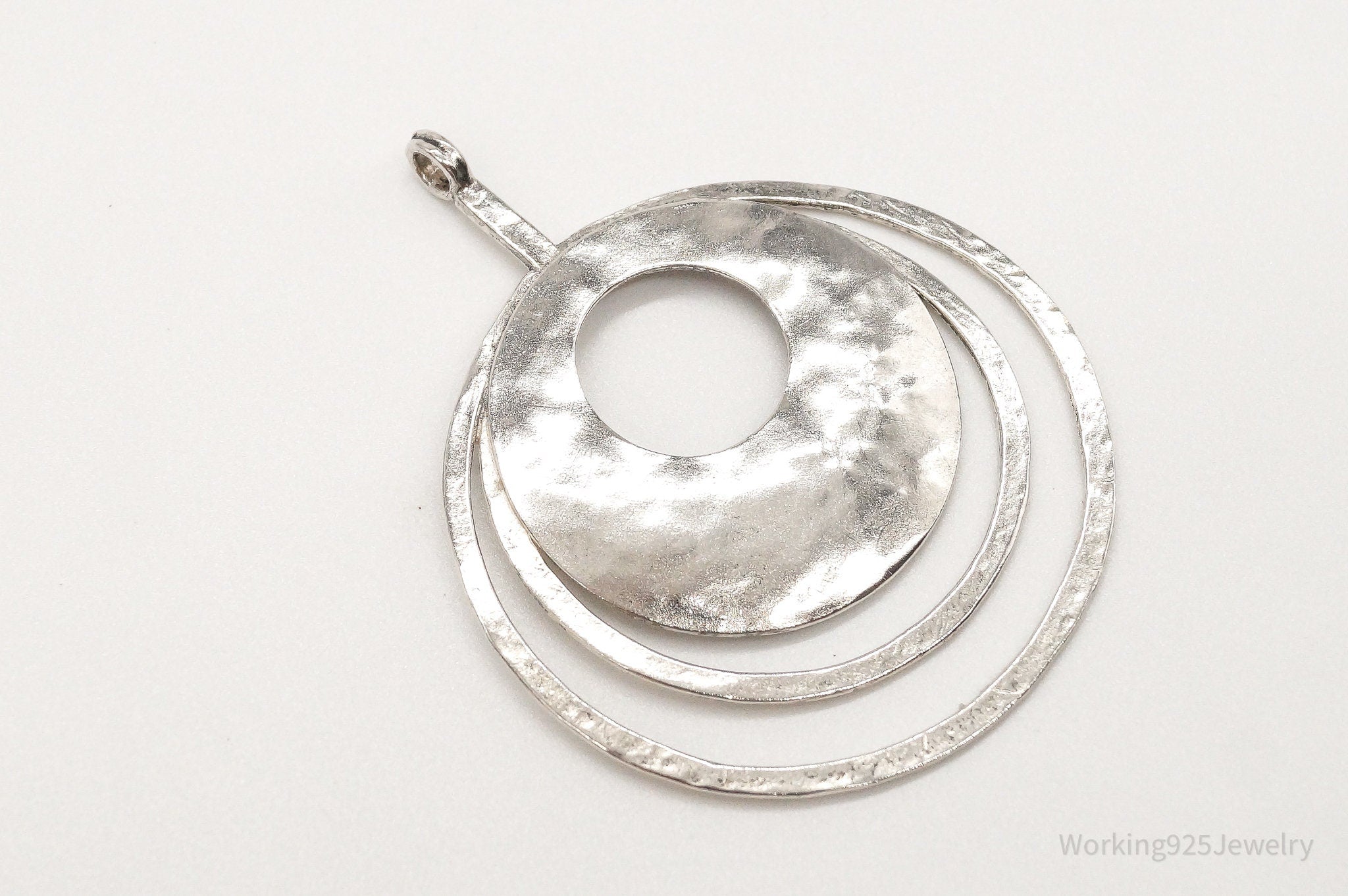 Retired Silpada Hammered Rings Sterling Silver Pendant