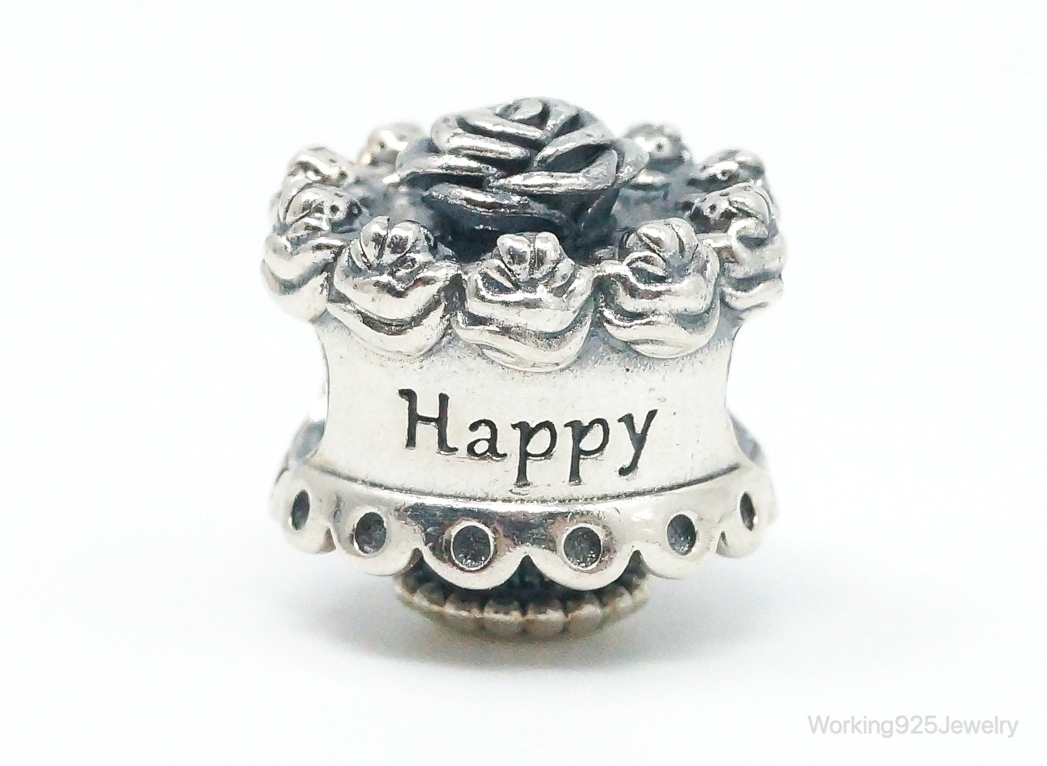 Authentic Pandora ALE Happy Birthday Cake Sterling Silver Charm