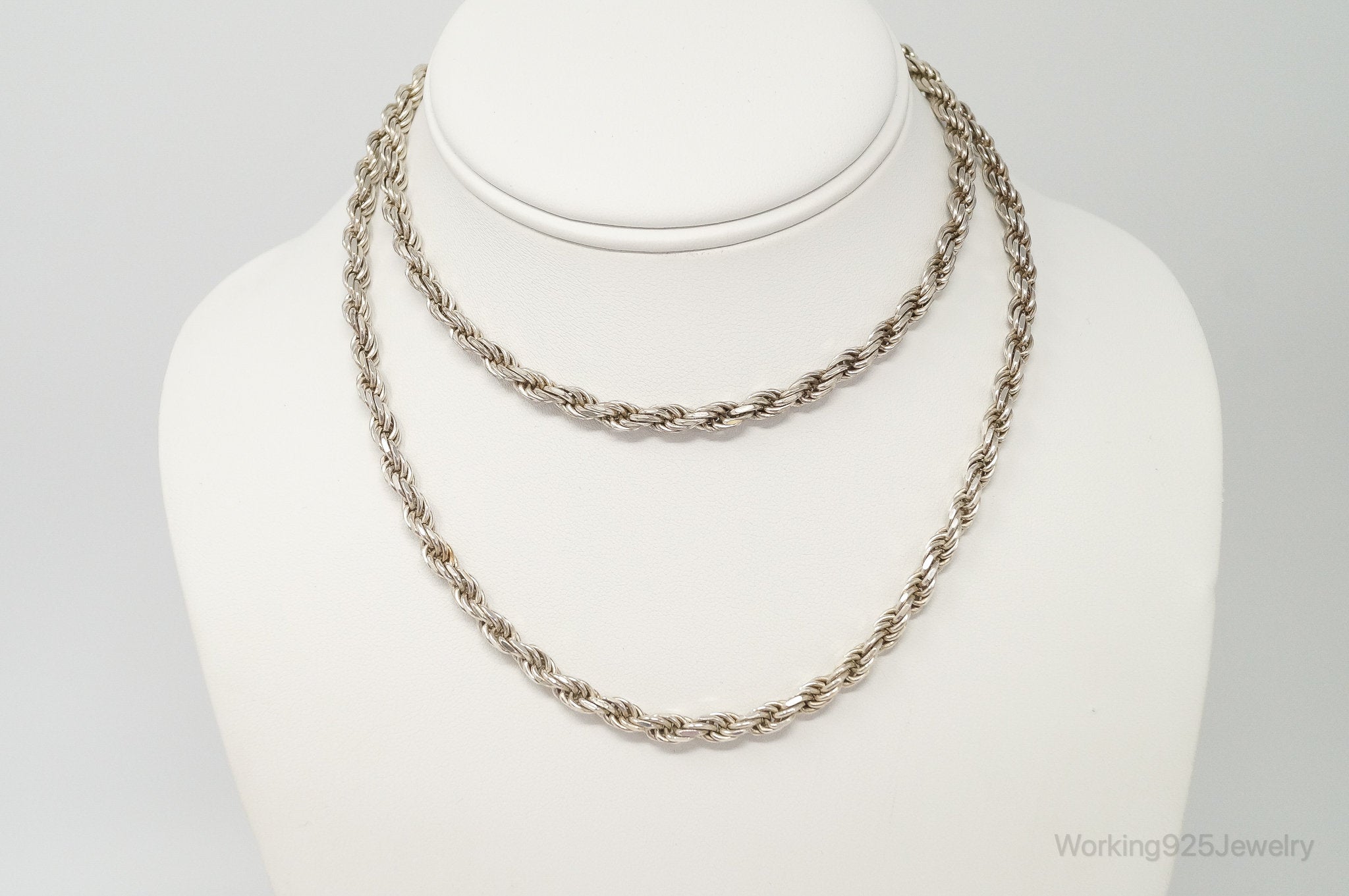 Vintage Byzantine Chain Balinese Sterling Silver Necklace