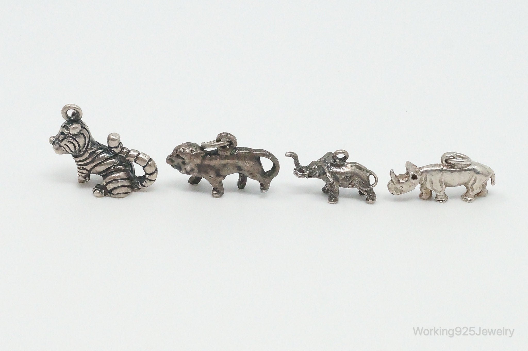 Vintage Antique Safari Animals Sterling Silver Charms Lot