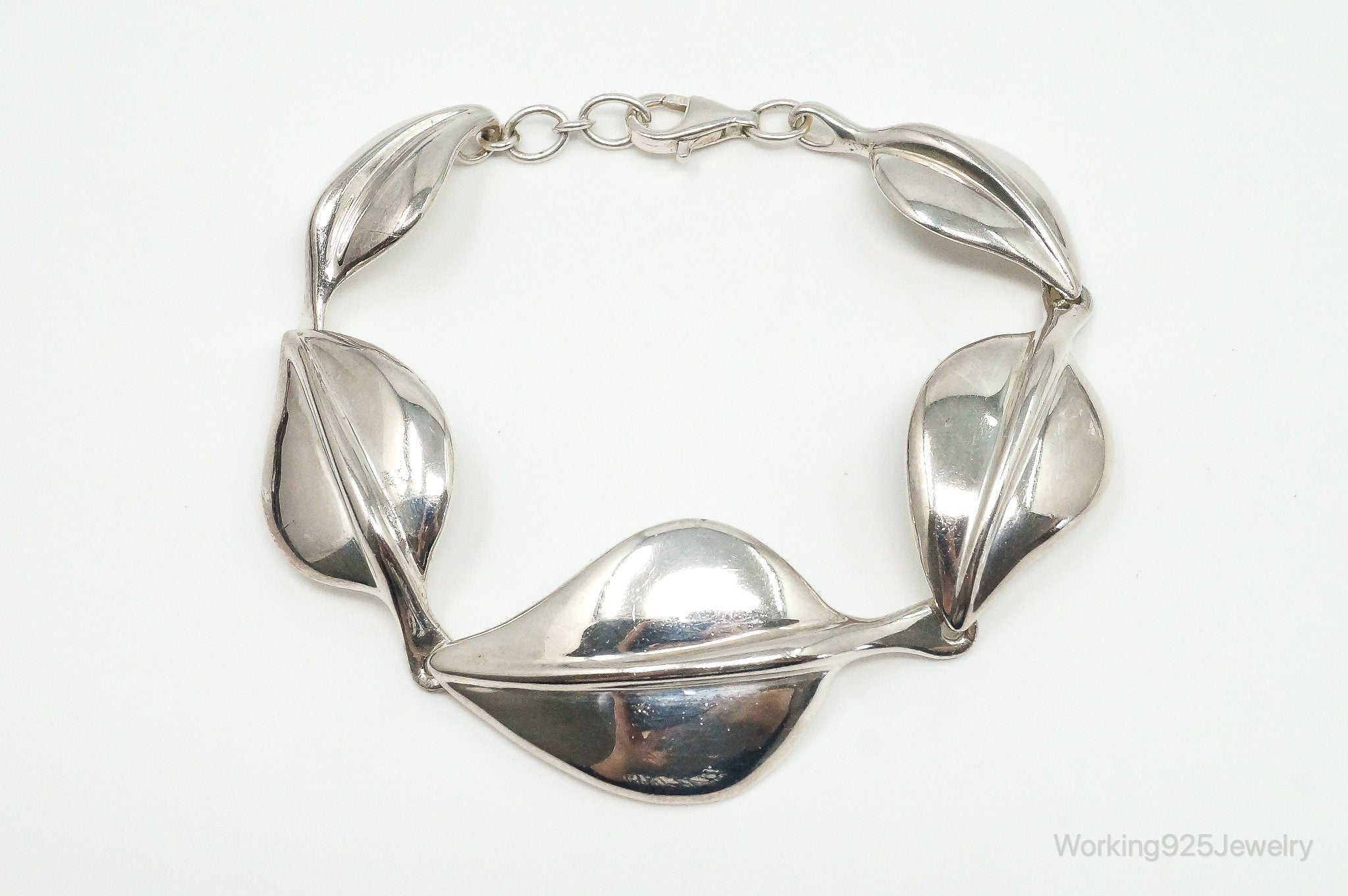 Robert Lee Morris RLM Leaf Link Modernist Sterling Silver Bracelet