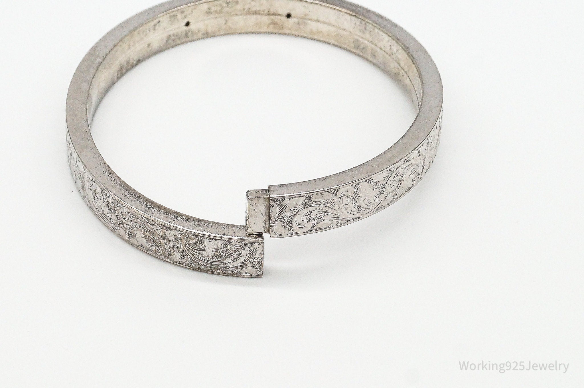 Antique Art Nouveau Pattern 835 Silver Bracelet