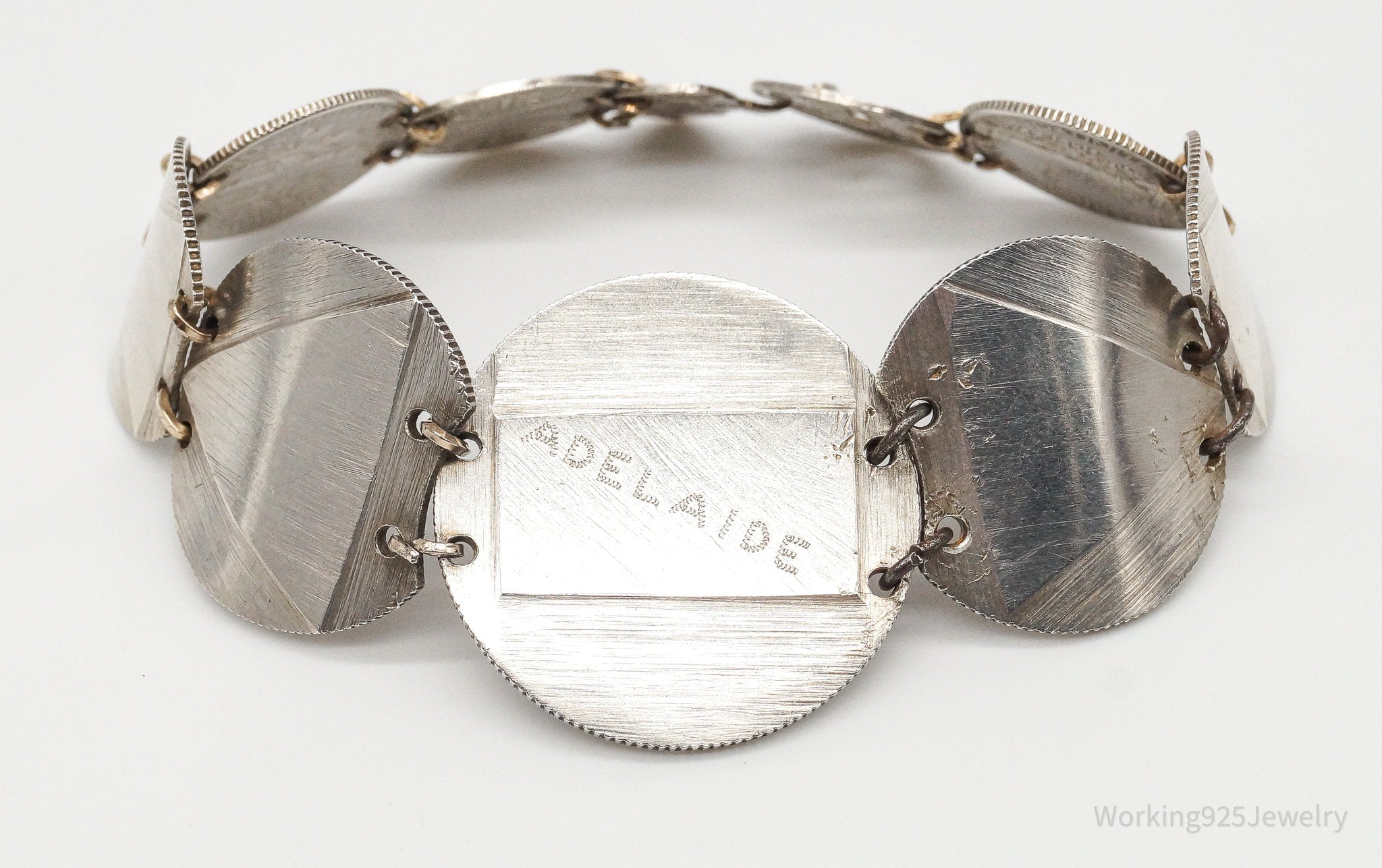 Vintage "Adelaide" Name Coins Silver Bracelet