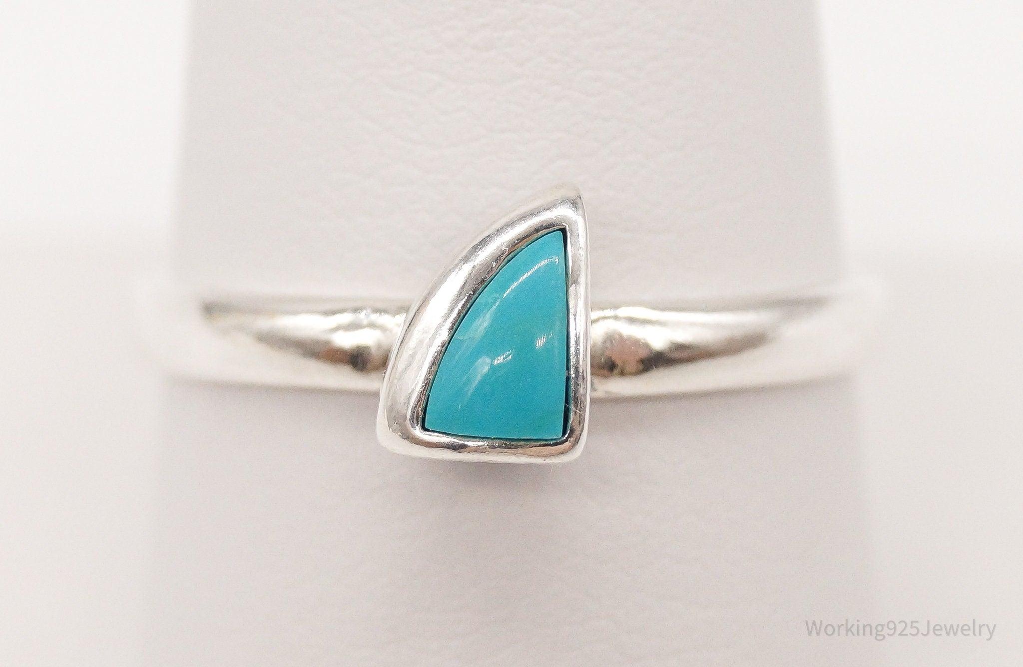 Southwestern Carolyn Pollack Relios Turquoise Sterling Silver Ring - Size 9