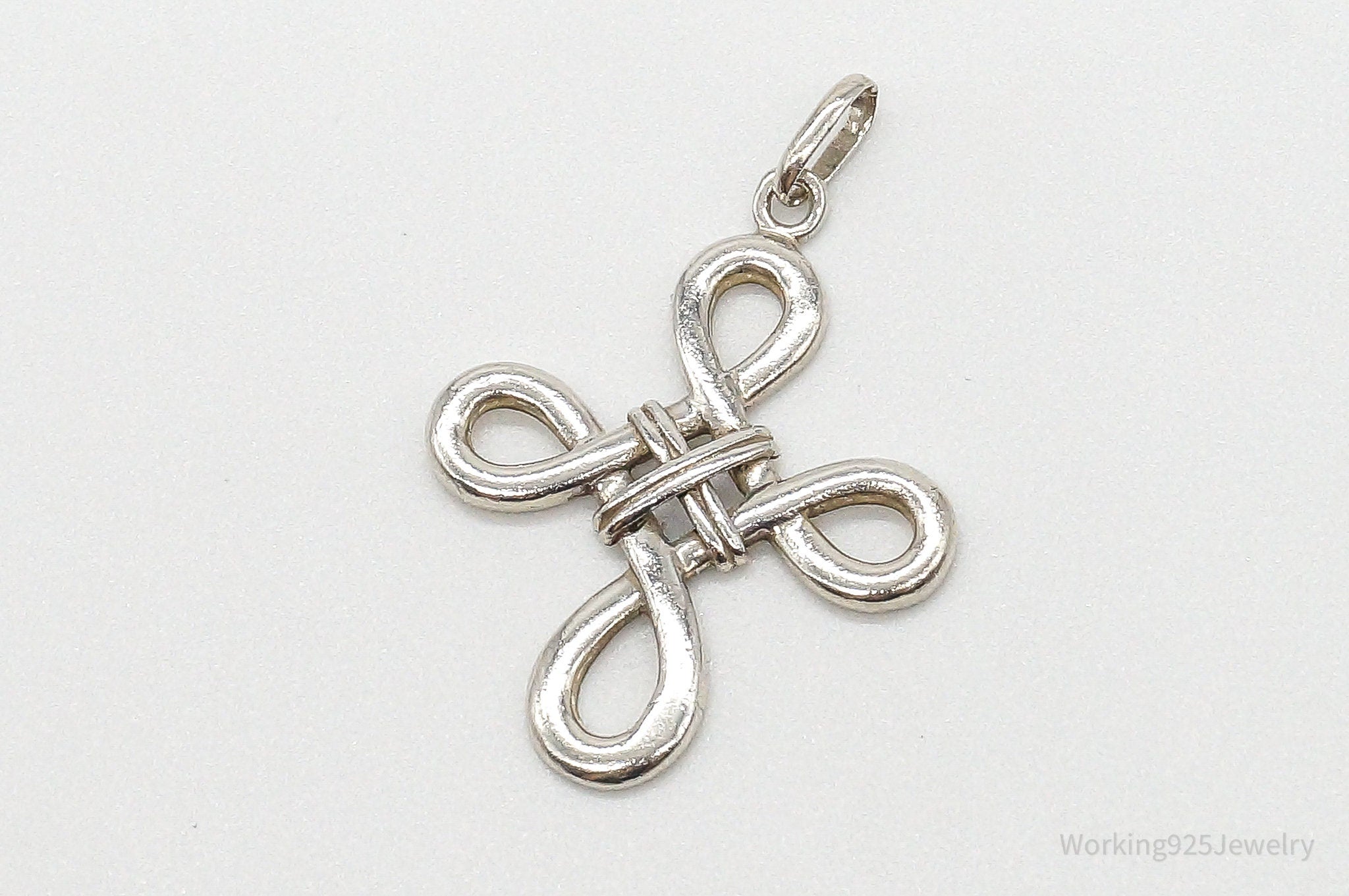 Vintage Designer Boma Celtic Cross Sterling Silver Pendant