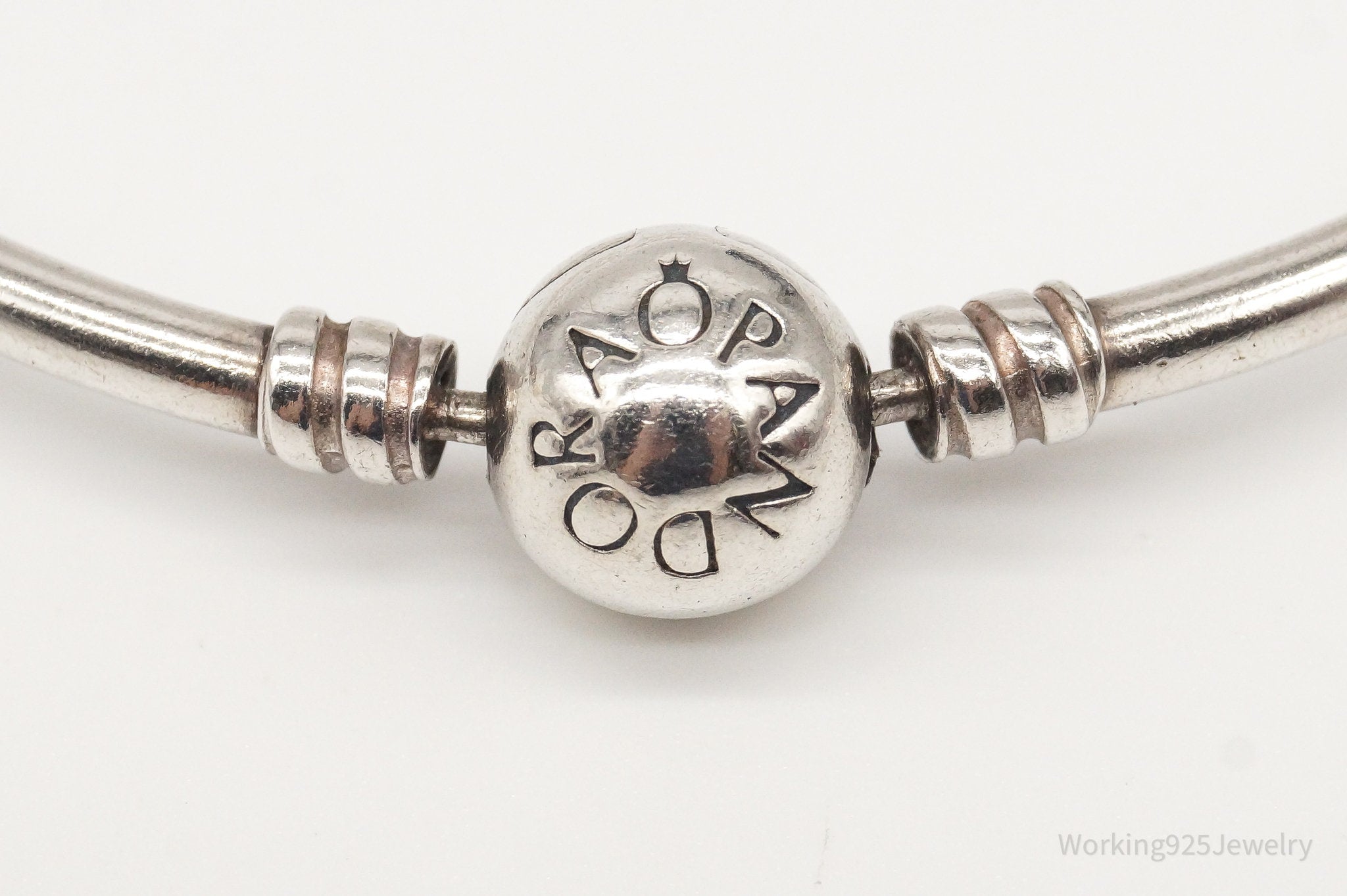 Vintage Designer Pandora ALE Charm Sterling Silver Charm Bracelet