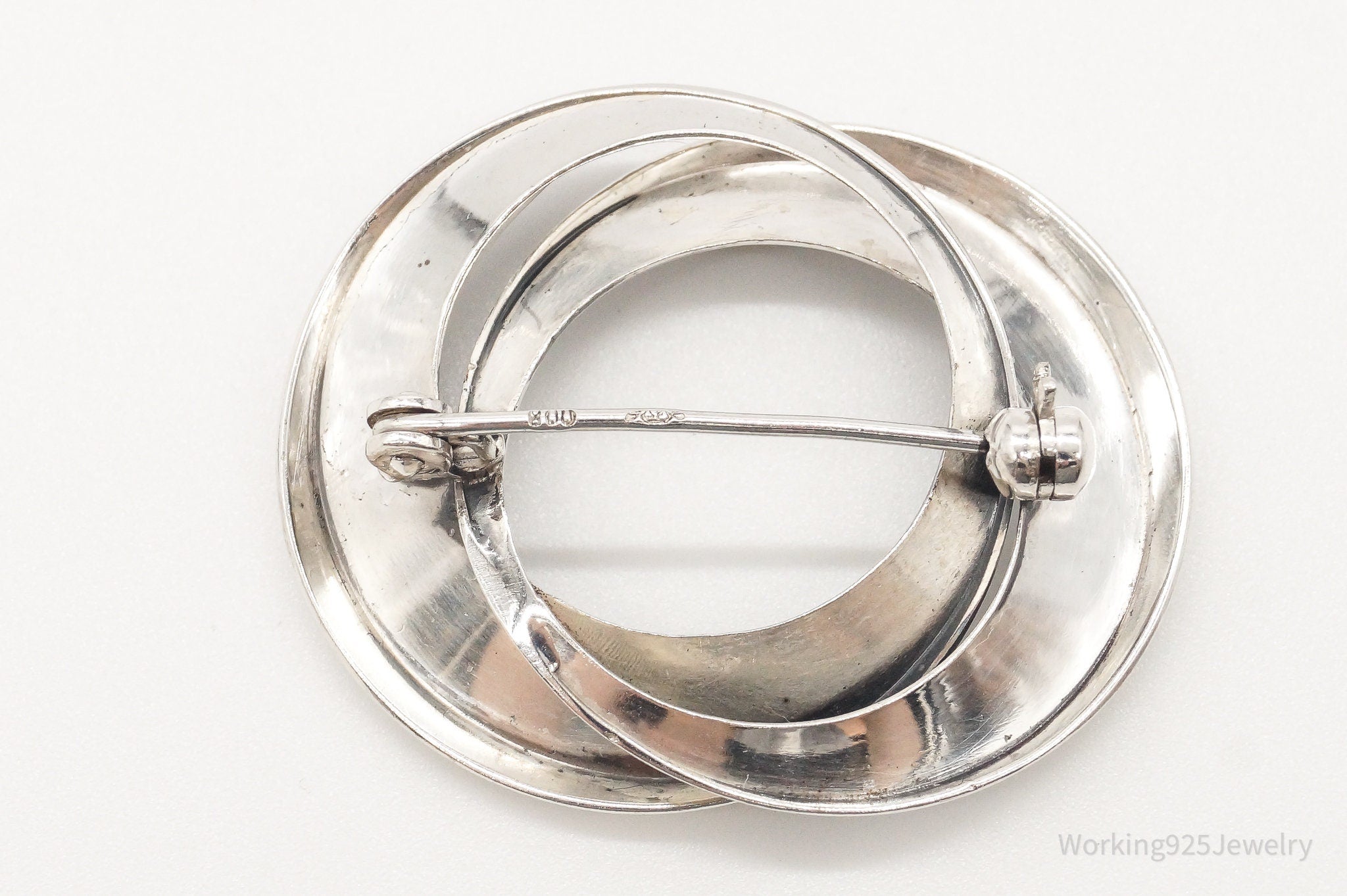 Antique Modernist 800 Silver Brooch Pin