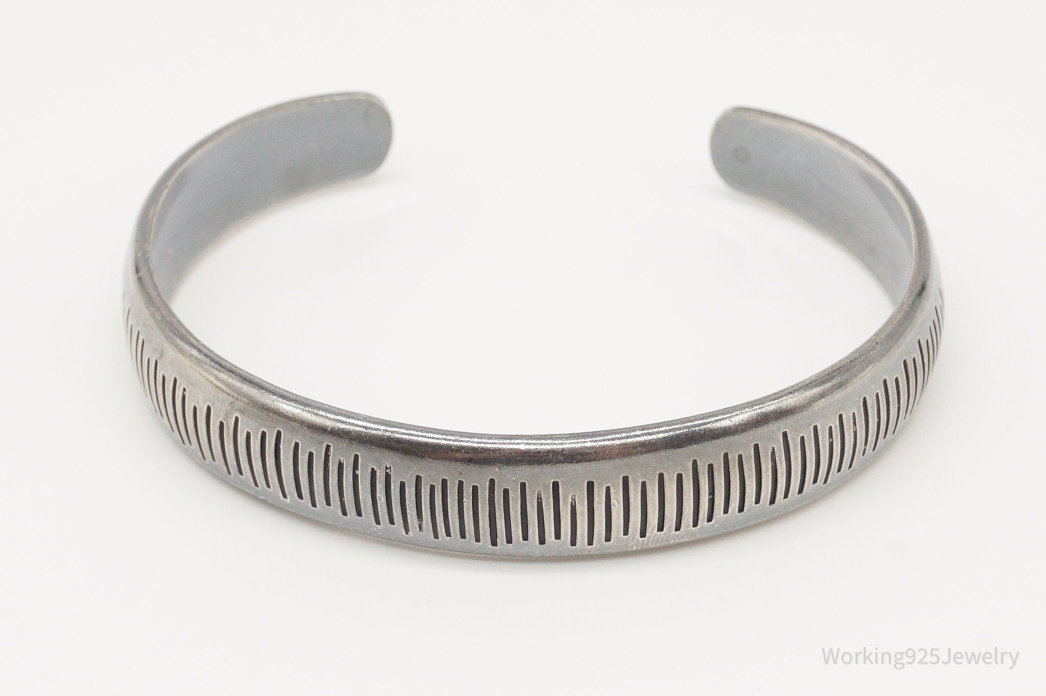 Designer BA Suarti Bali Balinese Oxidized Sterling Silver Cuff Bracelet