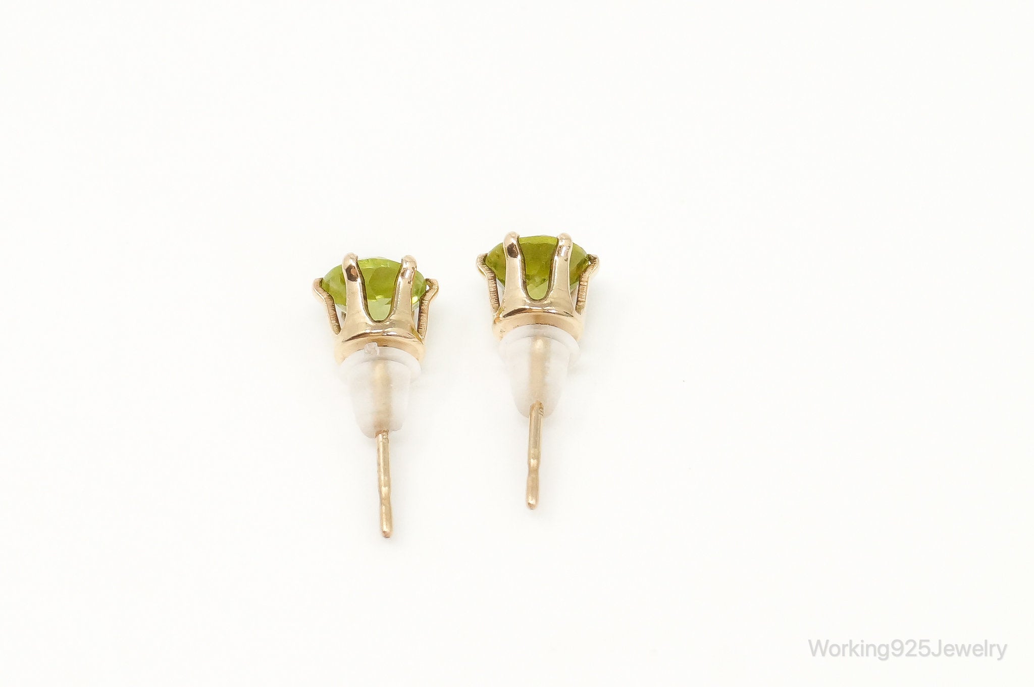 Peridot 14K Yellow Gold Filled Post Earrings