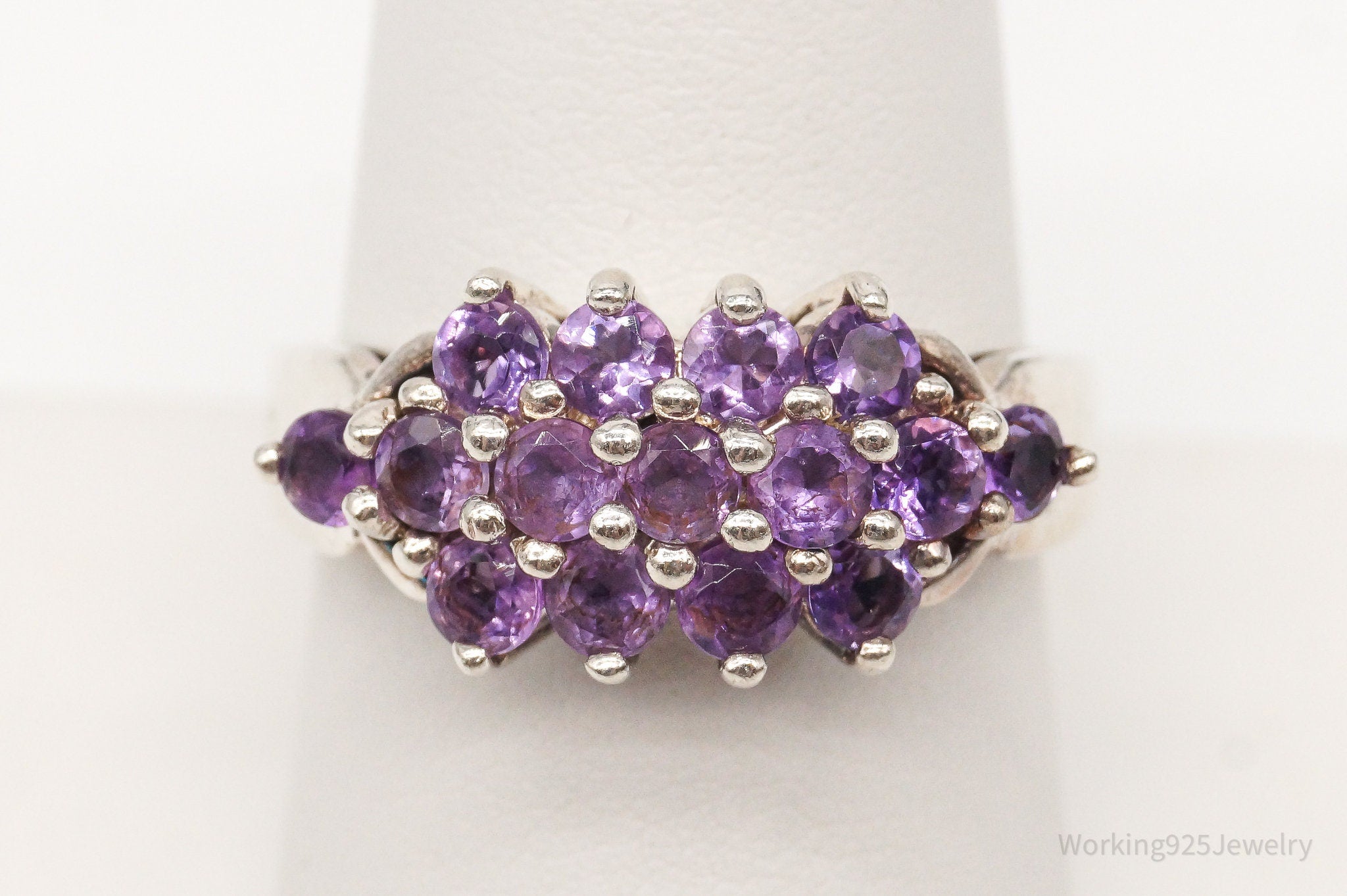 Vintage Amethyst Sterling Silver Ring Size 9