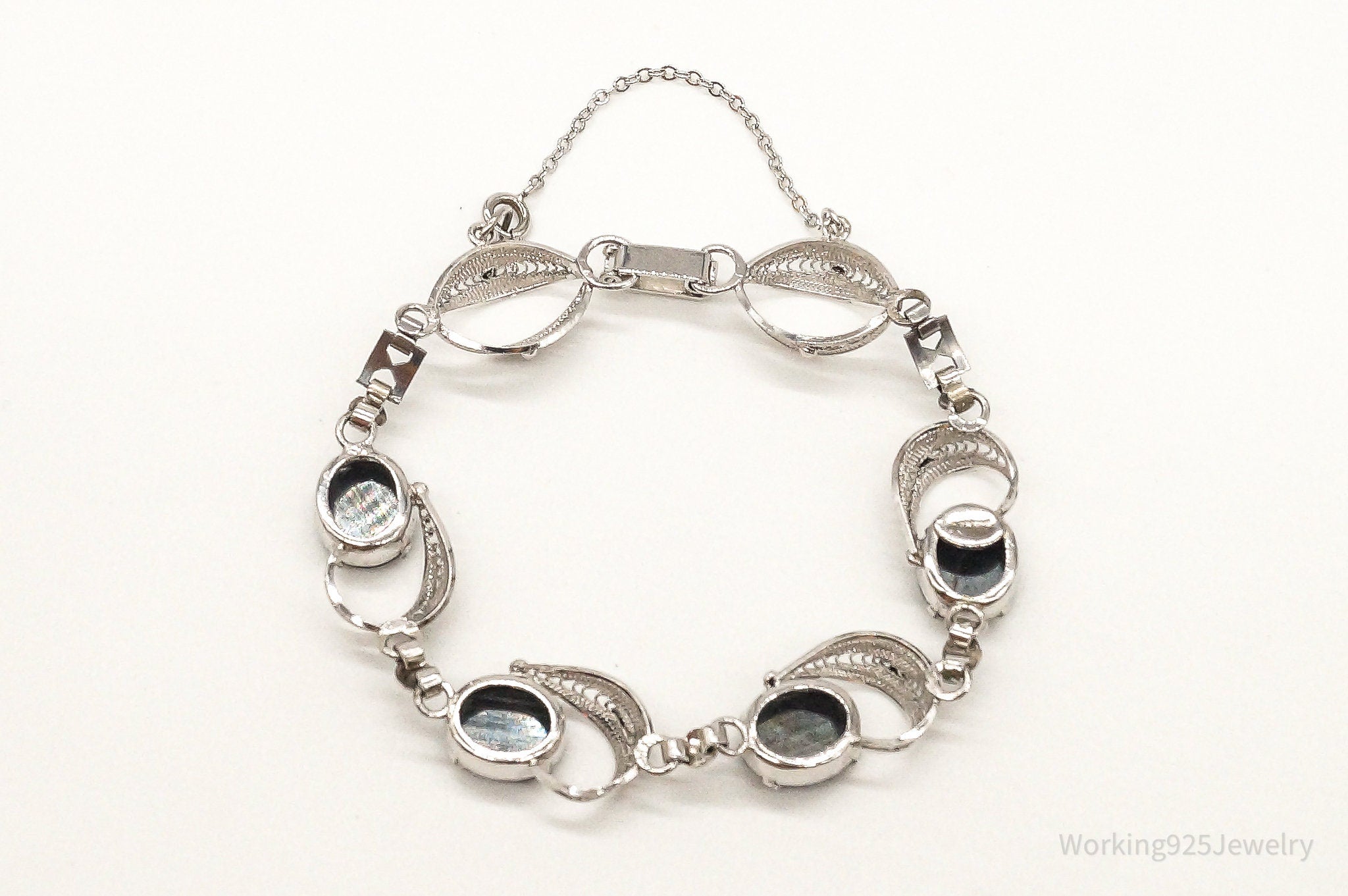 Antique Hematite Sterling Silver Bracelet