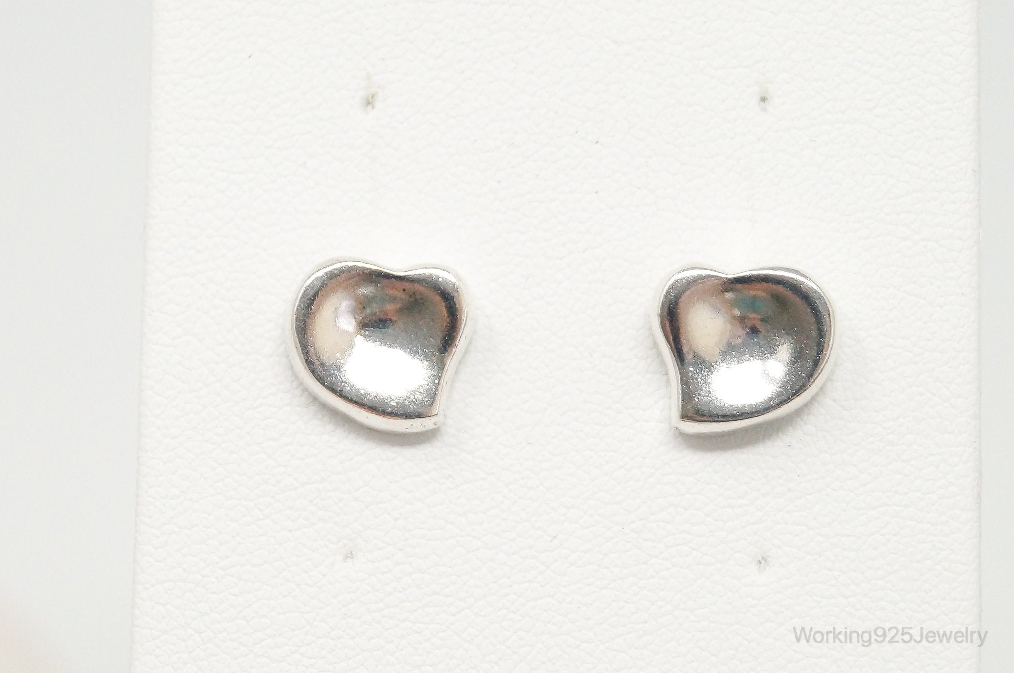 Modern Hearts Sterling Silver Earrings