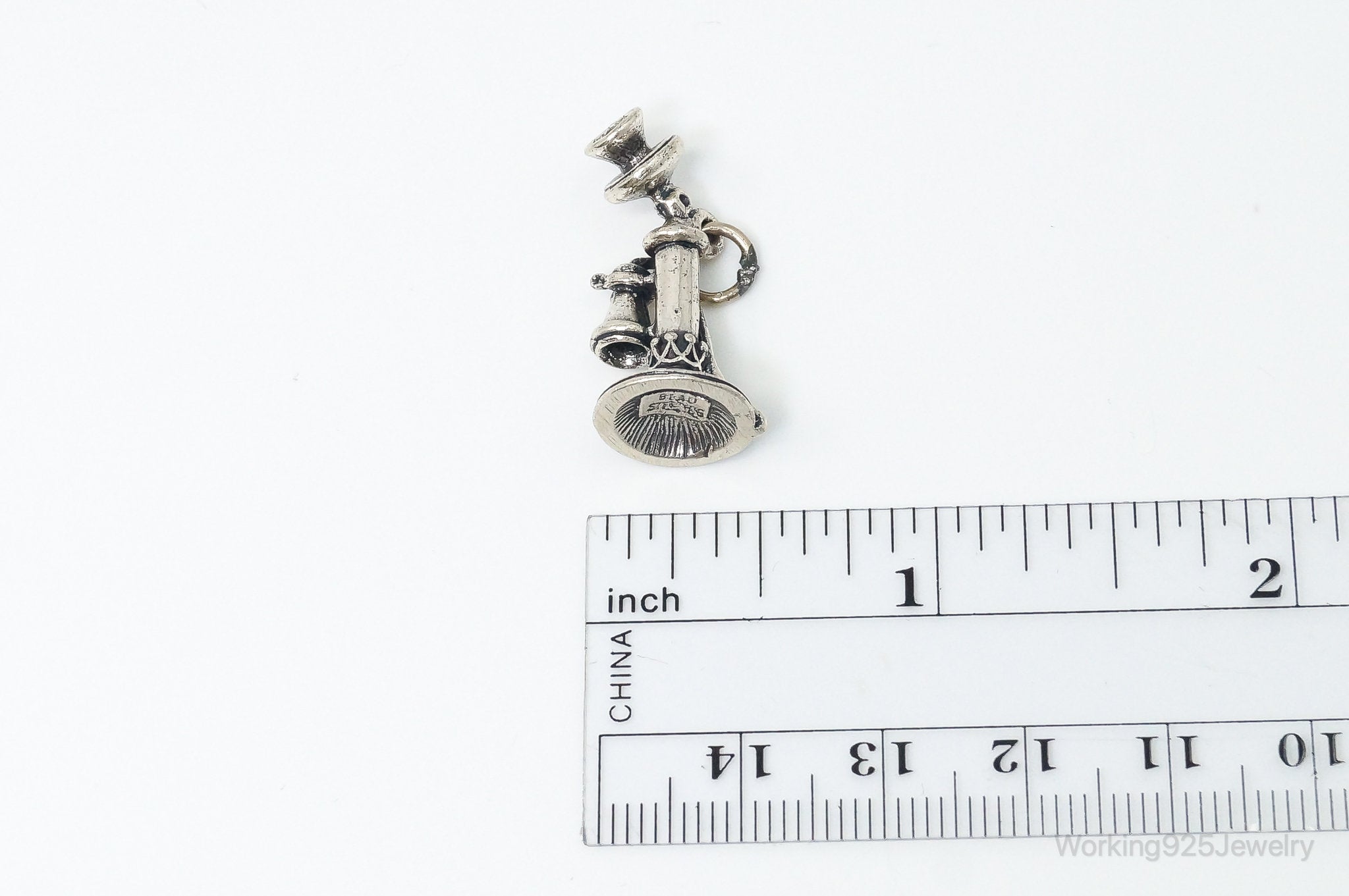 Vintage Beau Telephone Sterling Silver Charm Pendant