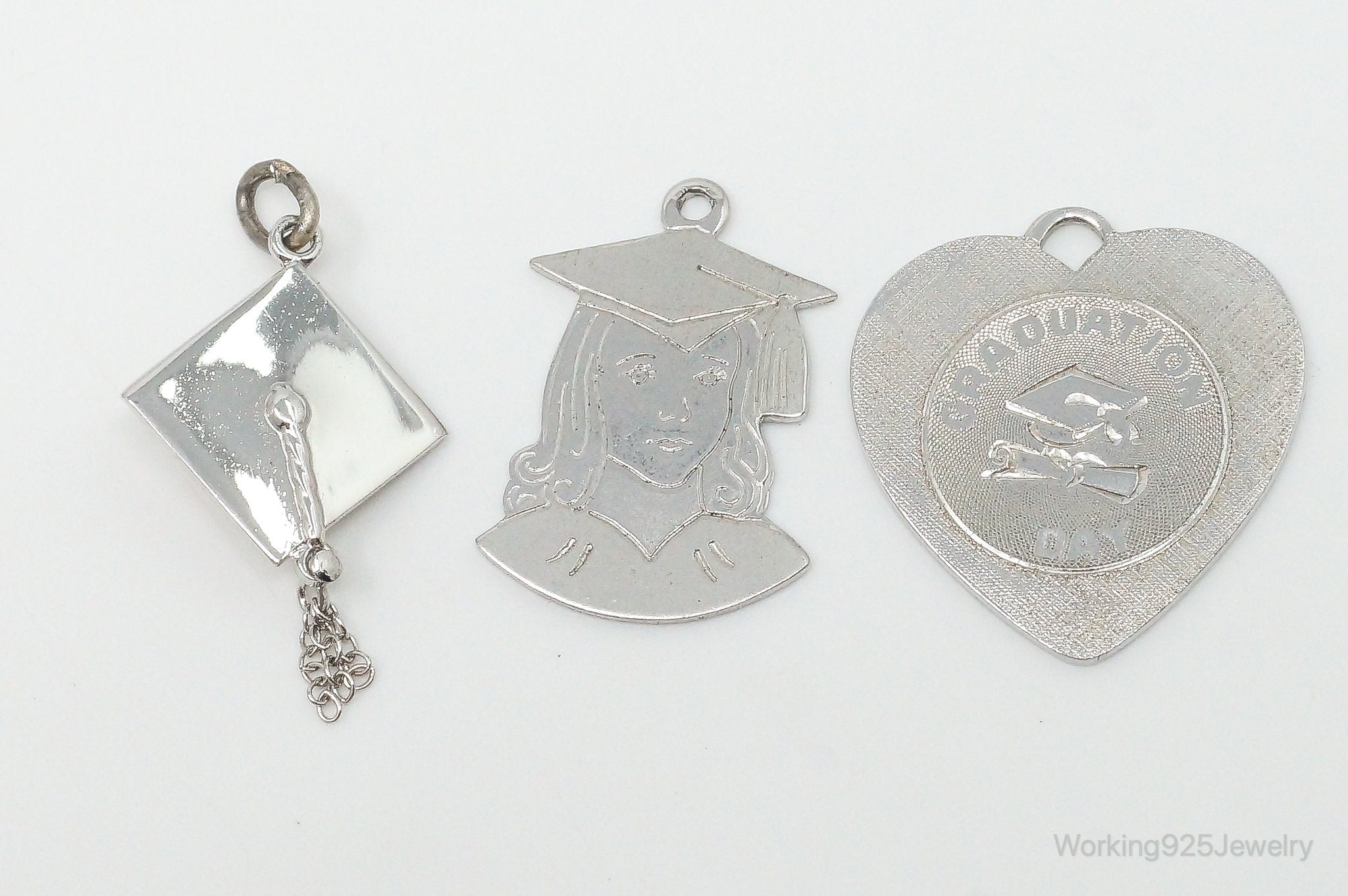 Vintage Graduation Sterling Silver Charms Lot