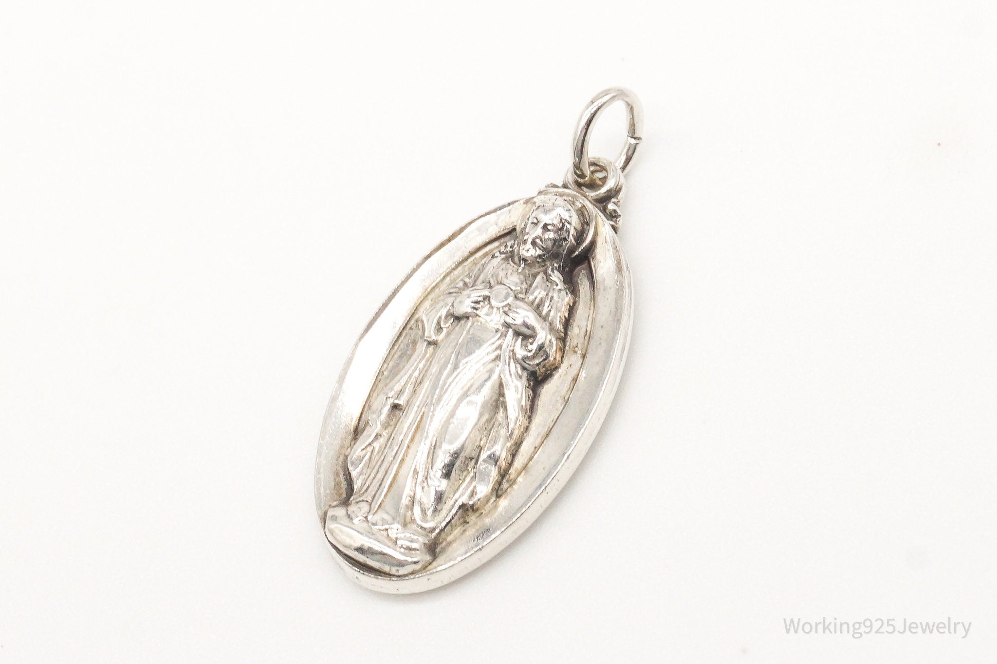 Antique Hayward Jesus Sterling Silver Pendant