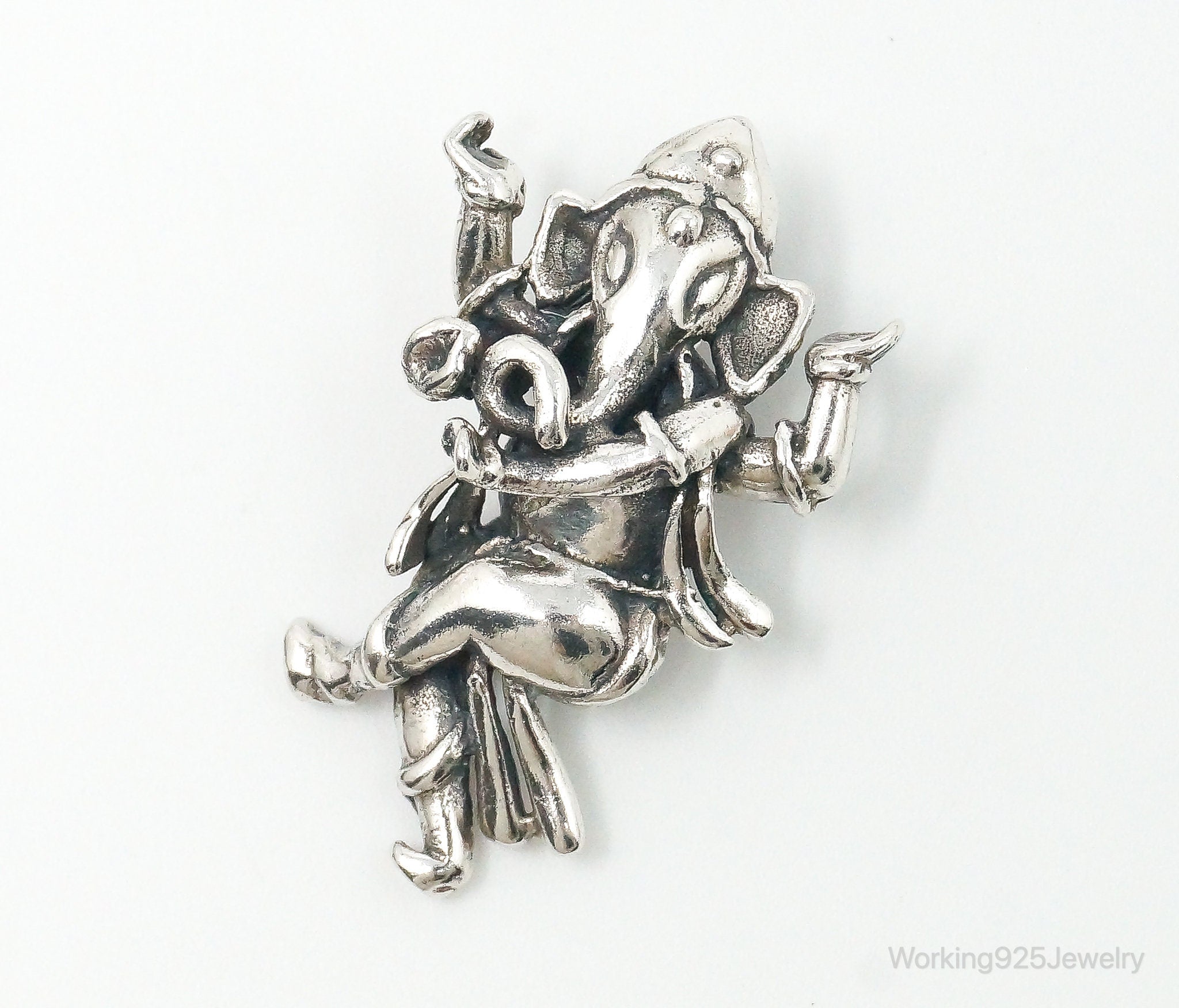 Vintage Ganesha Sterling Silver Pendant