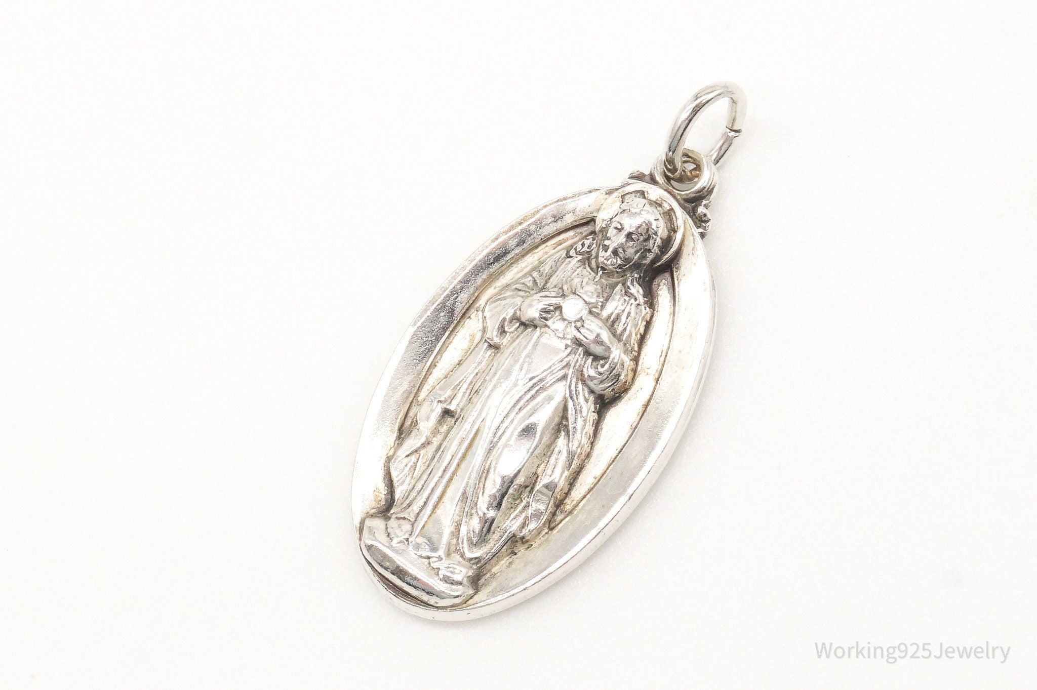 Antique Hayward Jesus Sterling Silver Pendant