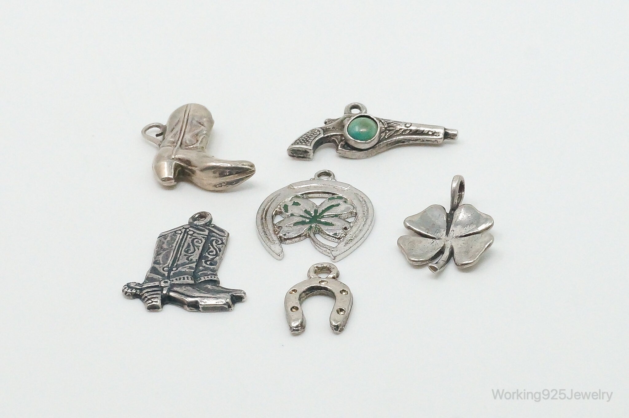 Vintage Antique Western Sterling Silver Charms Lot