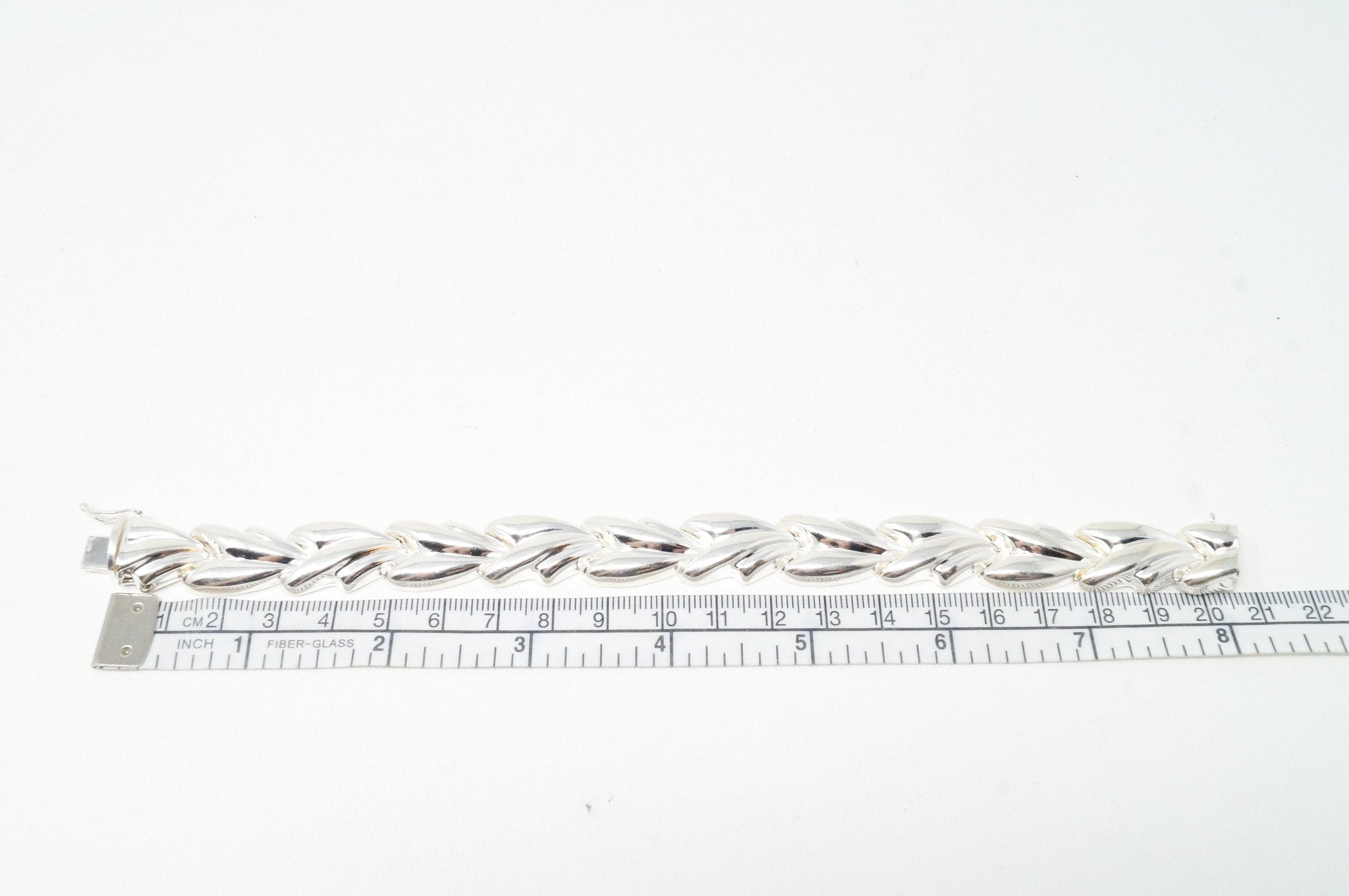 Vintage Italian Designer Milor High Fashion Floral Sterling Silver Bracelet