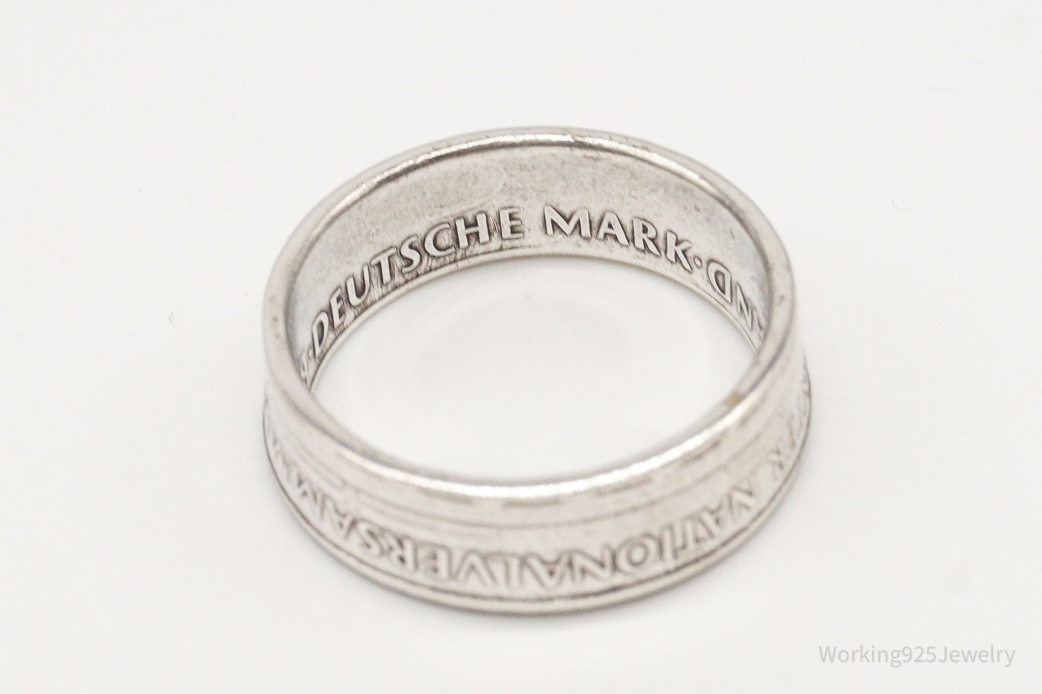 Vintage Frankfurter National Assembly 5 Mark Silver Coin Ring - Size 12.25