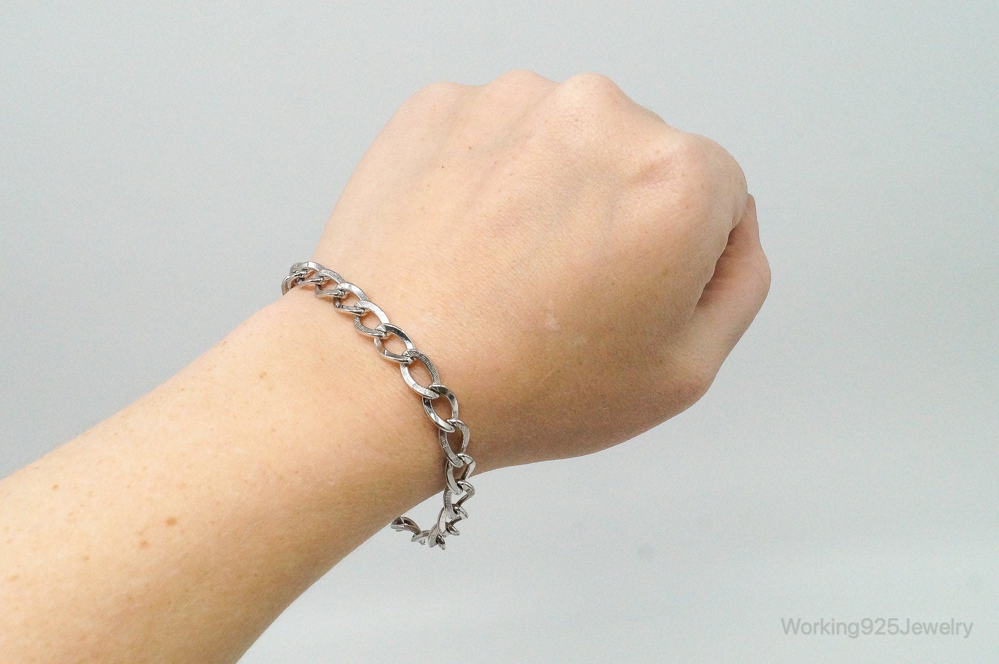 Antique Sterling Silver Chain Bracelet