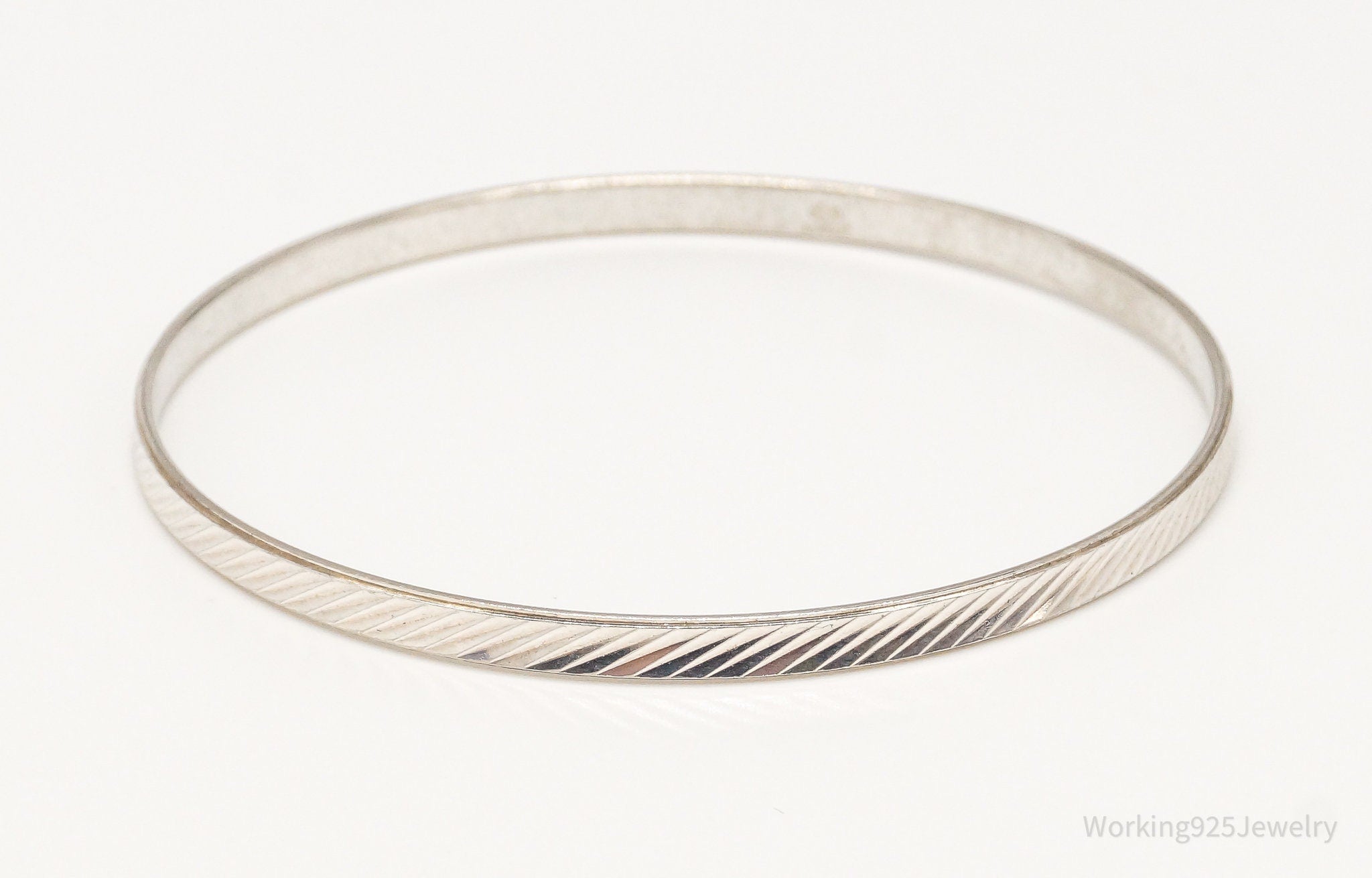 Vintage Italian Designer MILOR Sterling Silver Bangle Bracelet