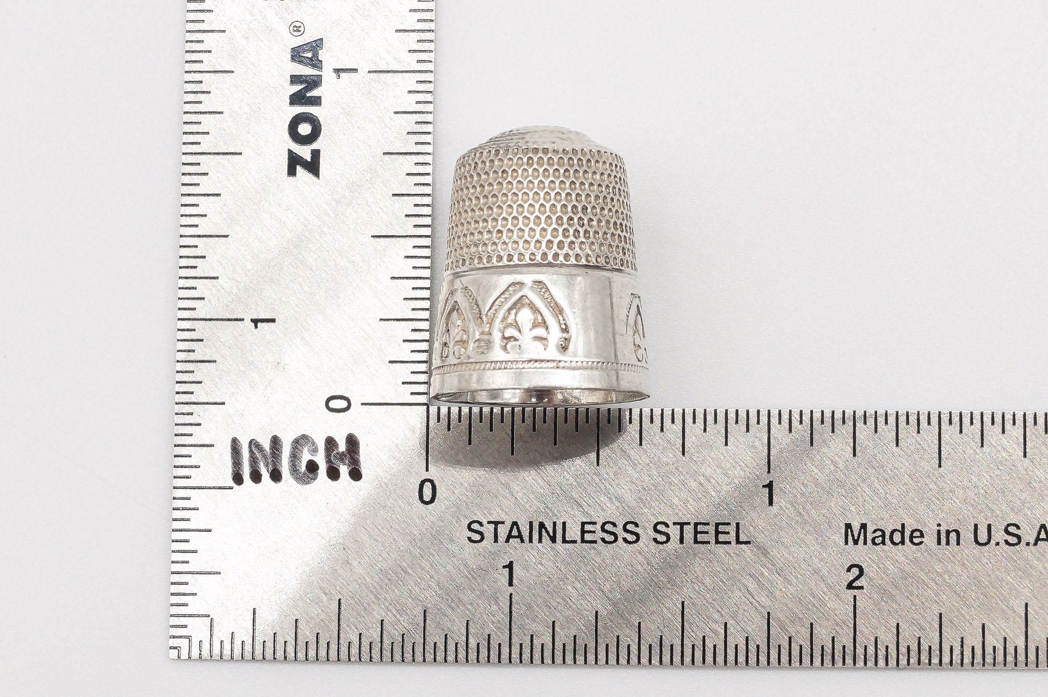 Victorian Antique Simons Bros & Co Sterling Silver Thimble Size 8