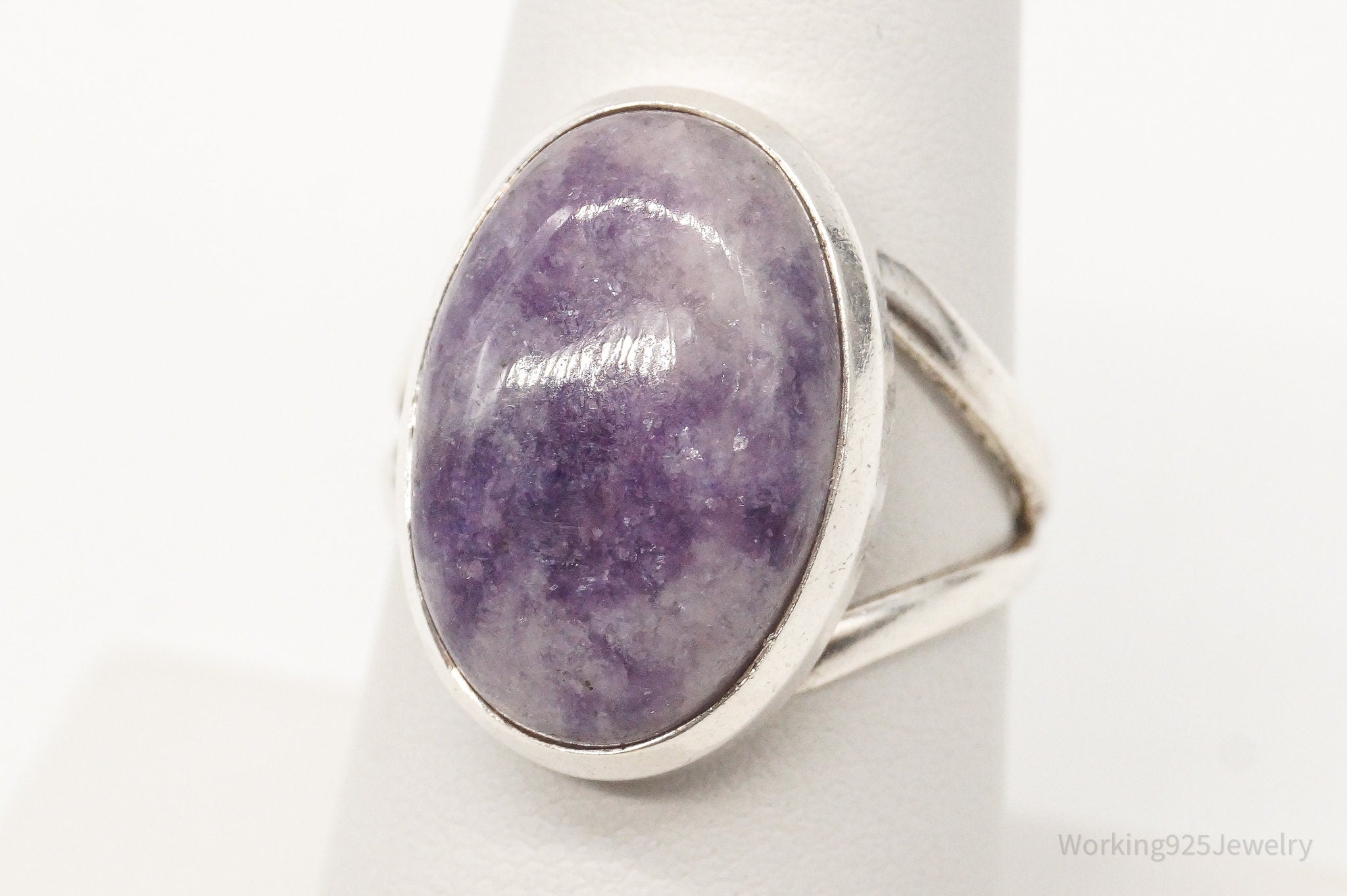 Vintage Amethyst Sterling Silver Ring - Size 6.75