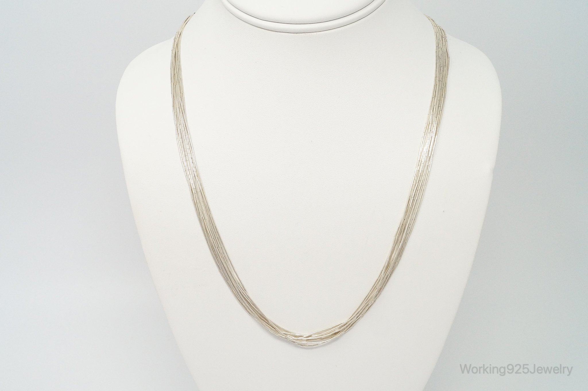 Designer Carolyn Pollack Relios Strand Bead Sterling Silver Necklace