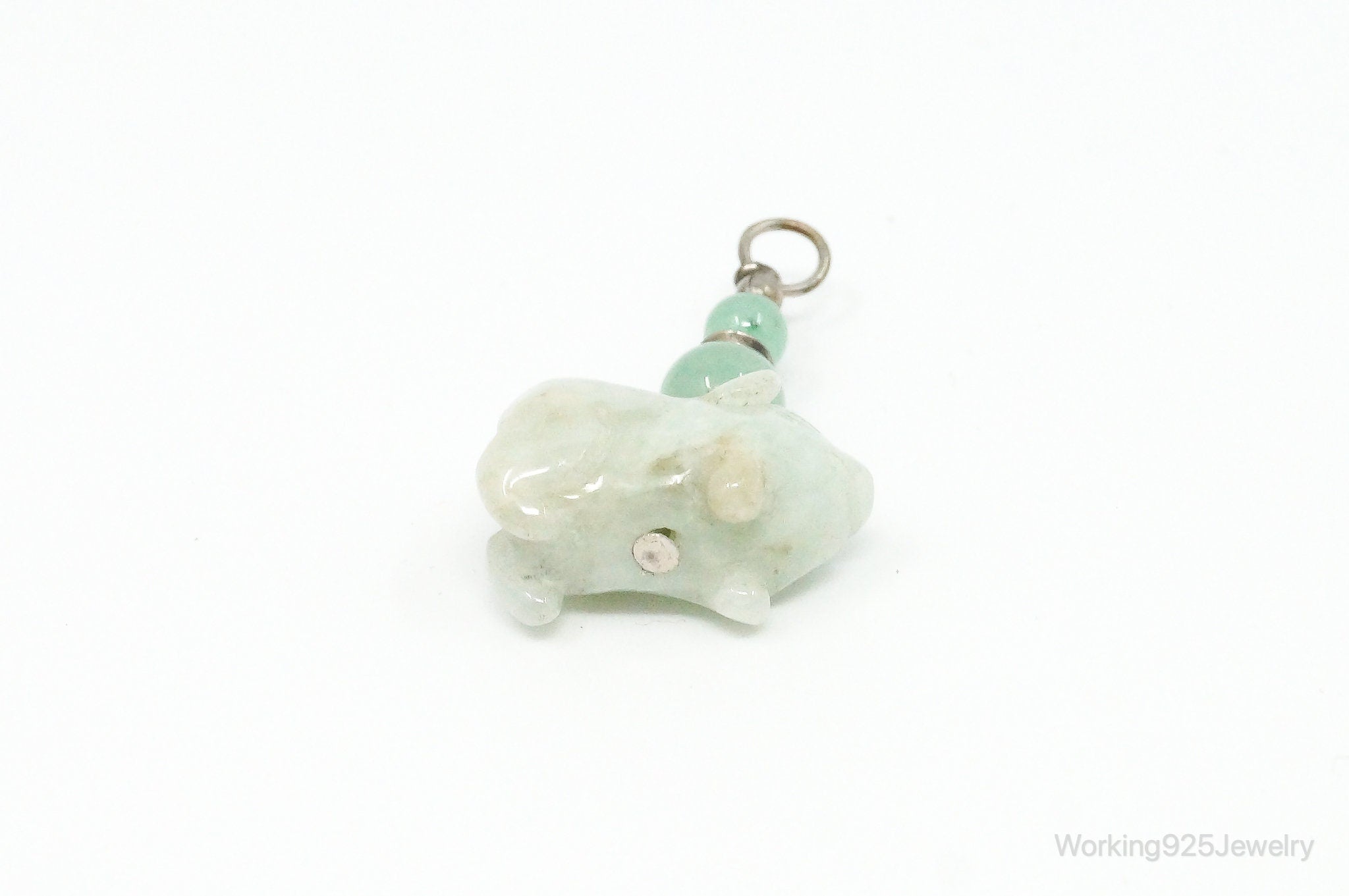 Vintage Carved Pig Jade Pendant