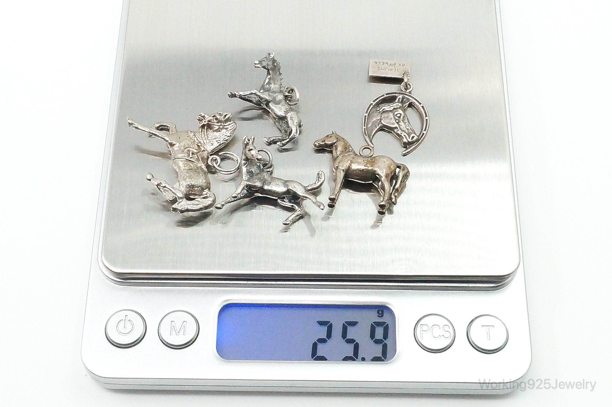 Vintage Antique Horses Sterling Silver Charms Lot