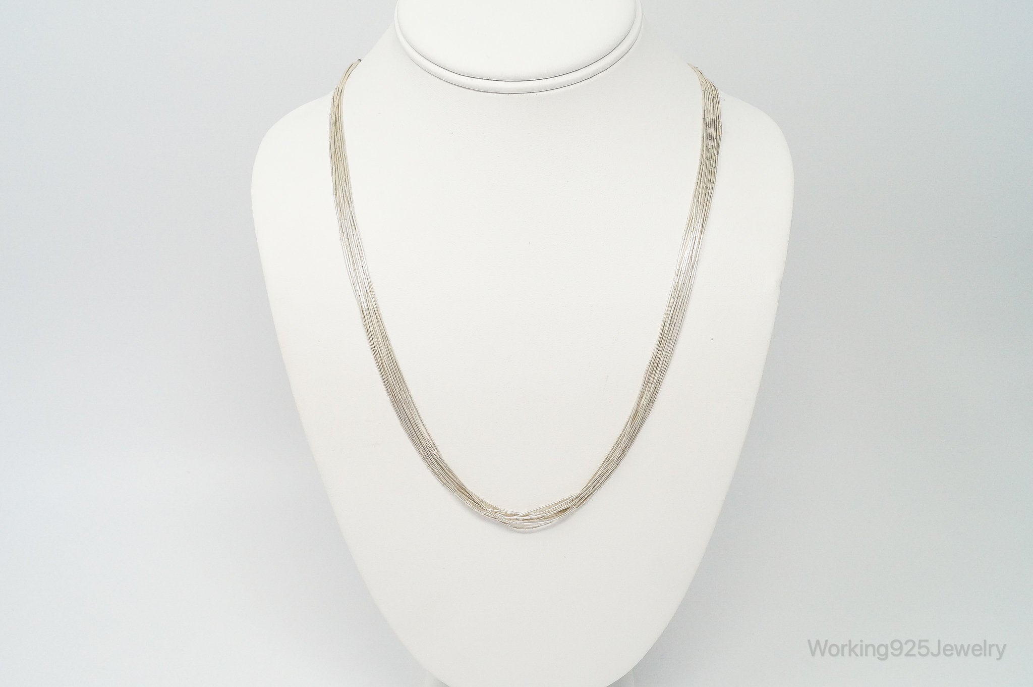 Designer Carolyn Pollack Relios Strand Bead Sterling Silver Necklace