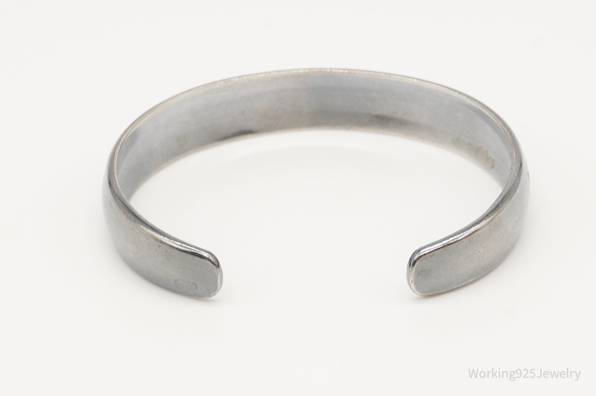 Designer BA Suarti Bali Balinese Oxidized Sterling Silver Cuff Bracelet