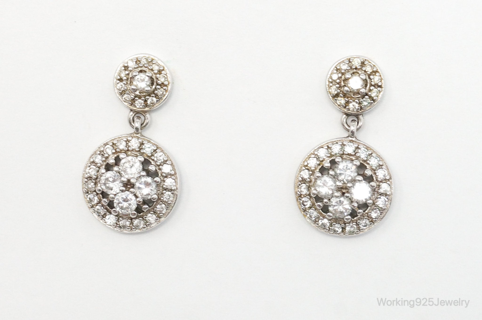 Designer Ross Simons Cubic Zirconia Sterling Silver Earrings