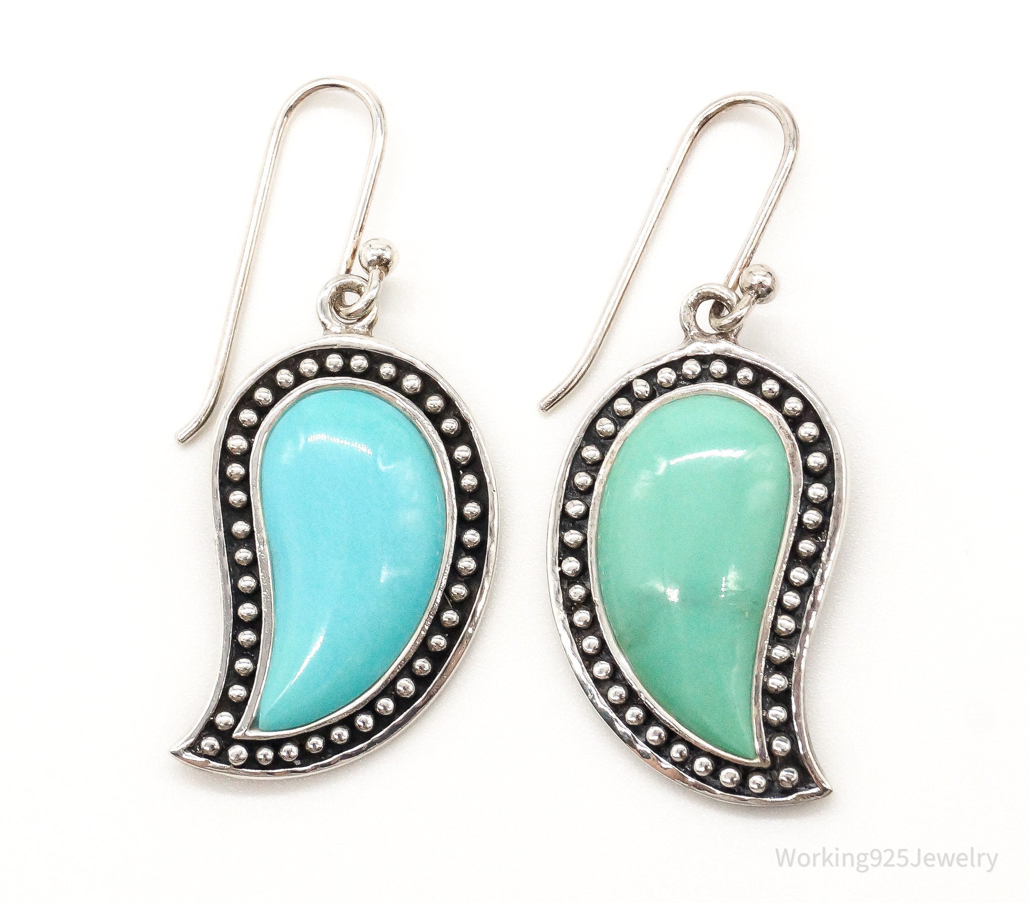 Designer SX Turquoise Sterling Silver Earrings