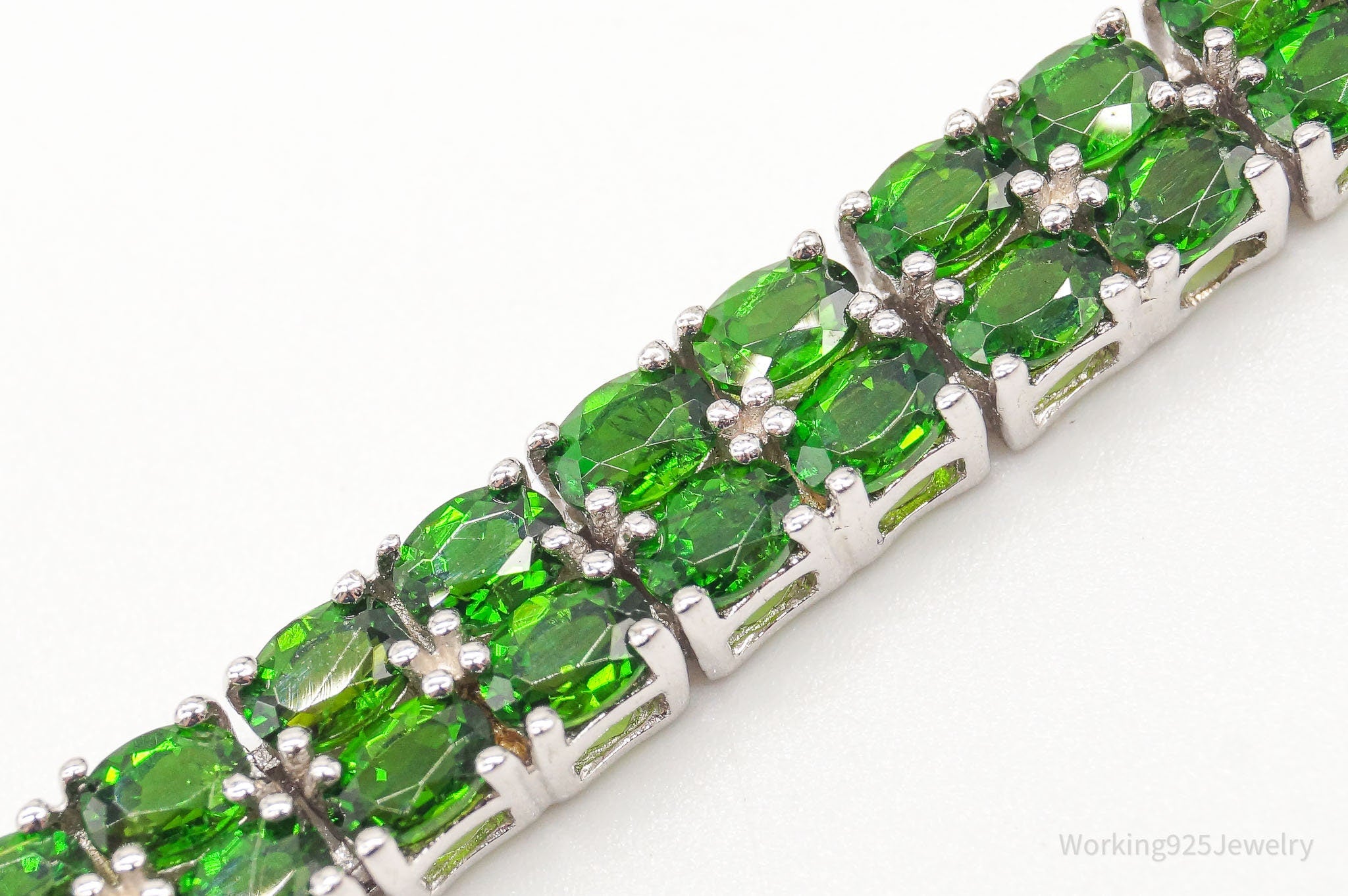 Vintage Designer BBJ Peridot Sterling Silver Bracelet