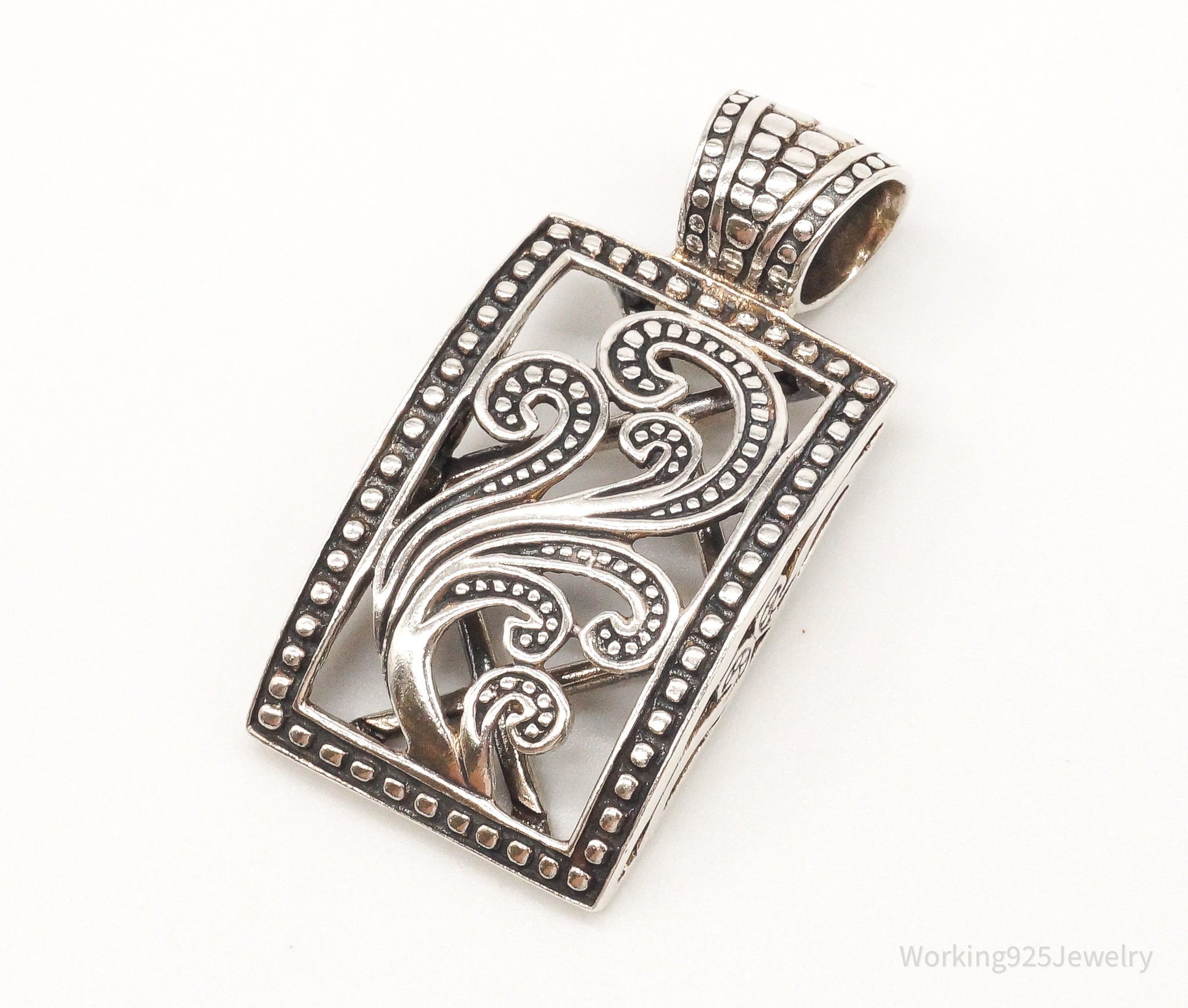 Designer Silpada Art Deco Sterling Silver Pendant