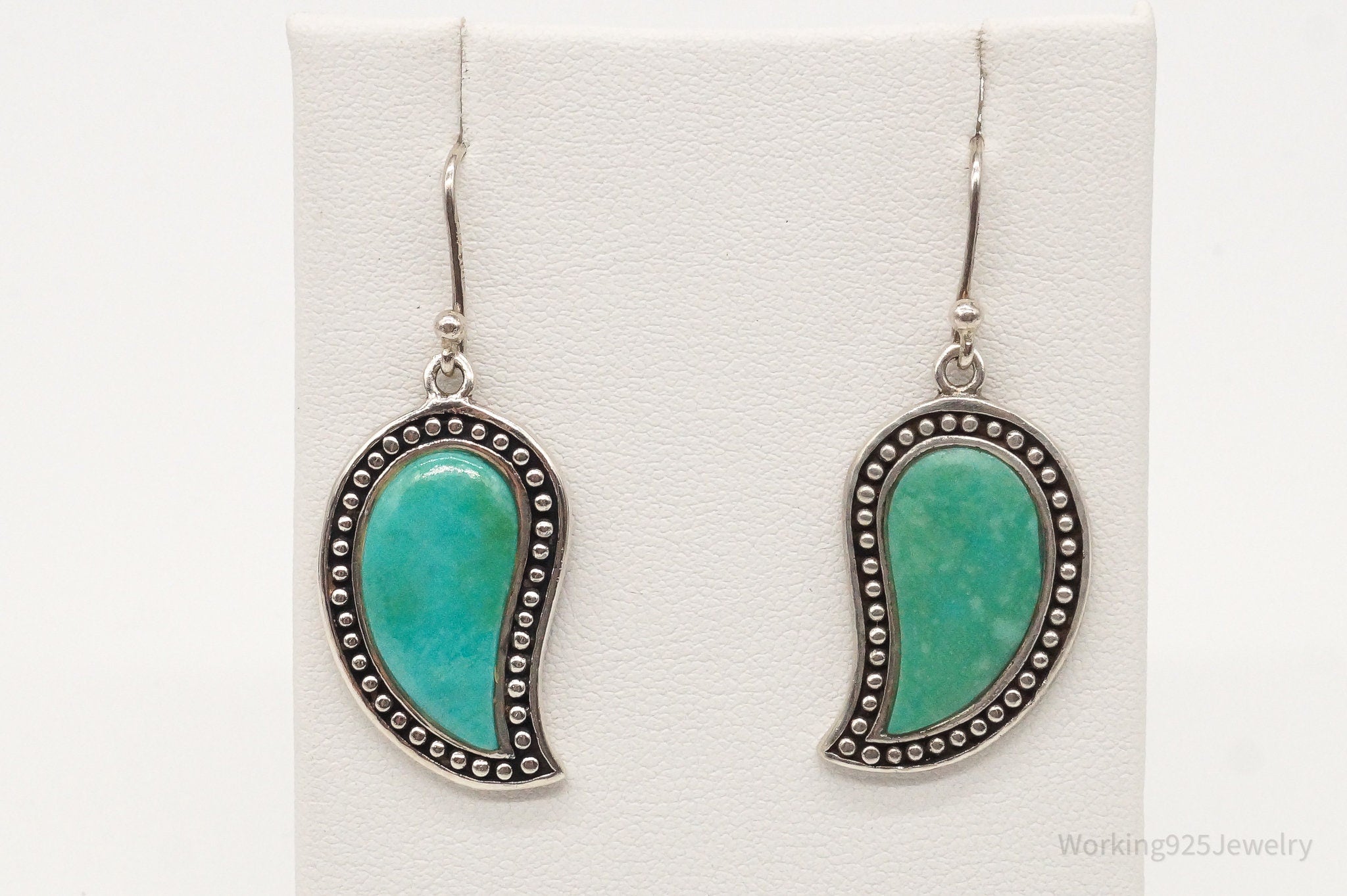 Designer SX Turquoise Sterling Silver Earrings