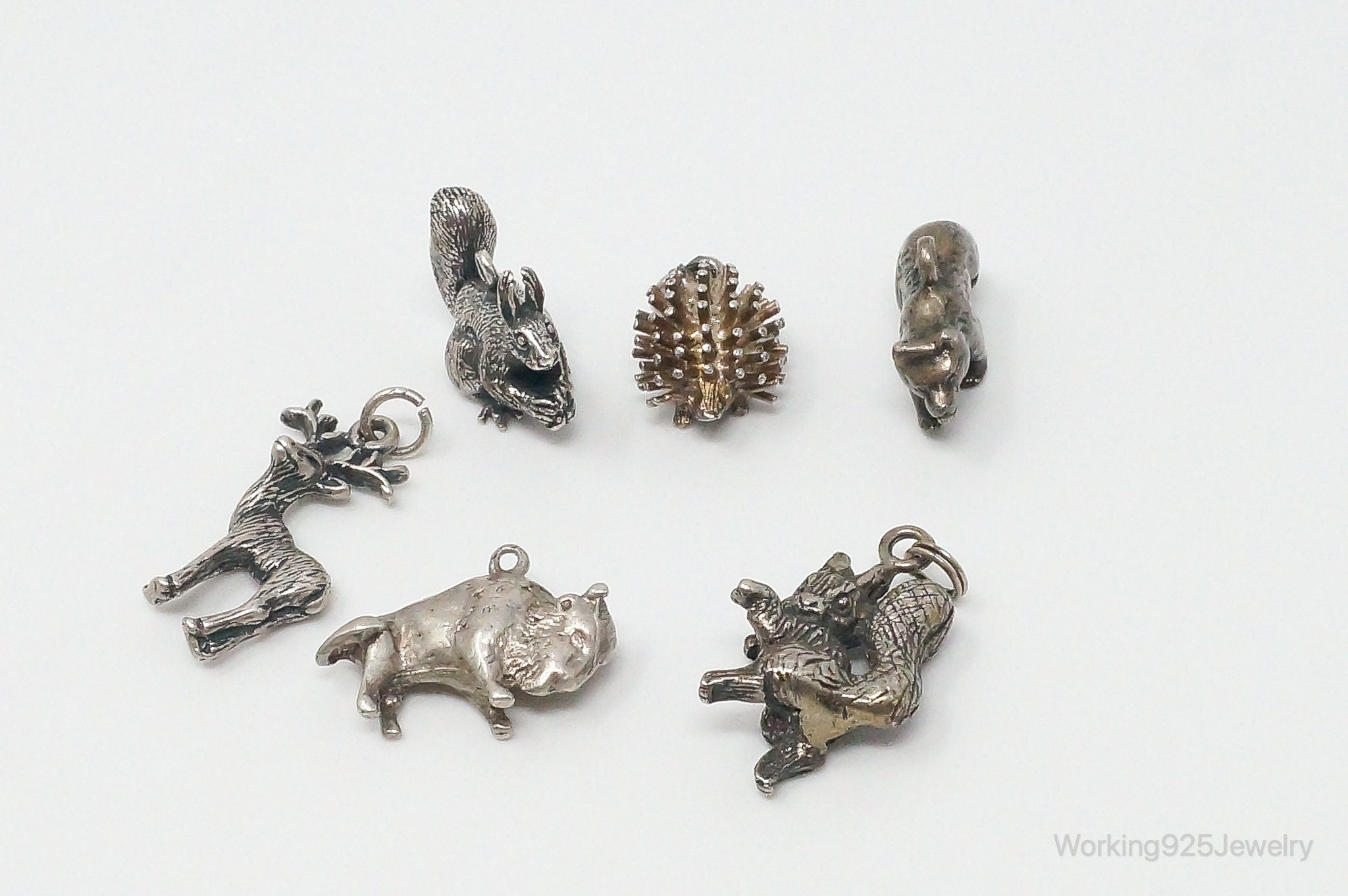 Vintage Antique Wildlife Wilderness Sterling Silver Charms Lot