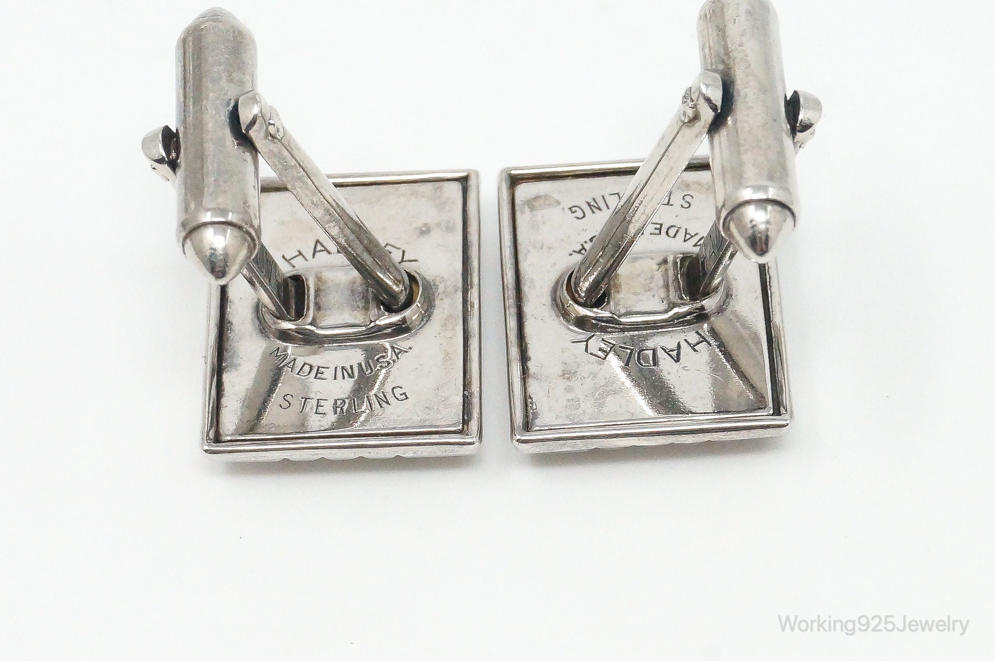 Vintage Designer Hadley Modern Sterling Silver Cufflinks