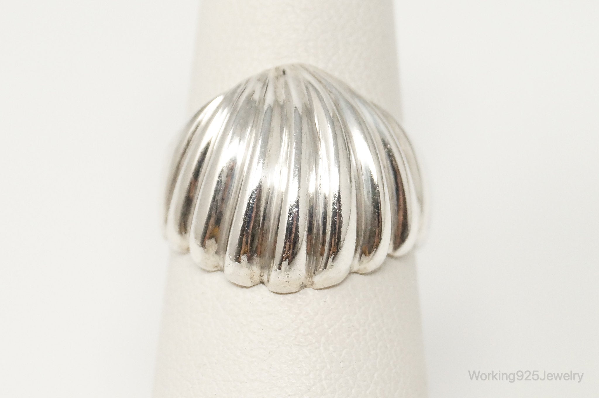 Vintage Art Deco Style Sterling Silver Ring - Size 6.75