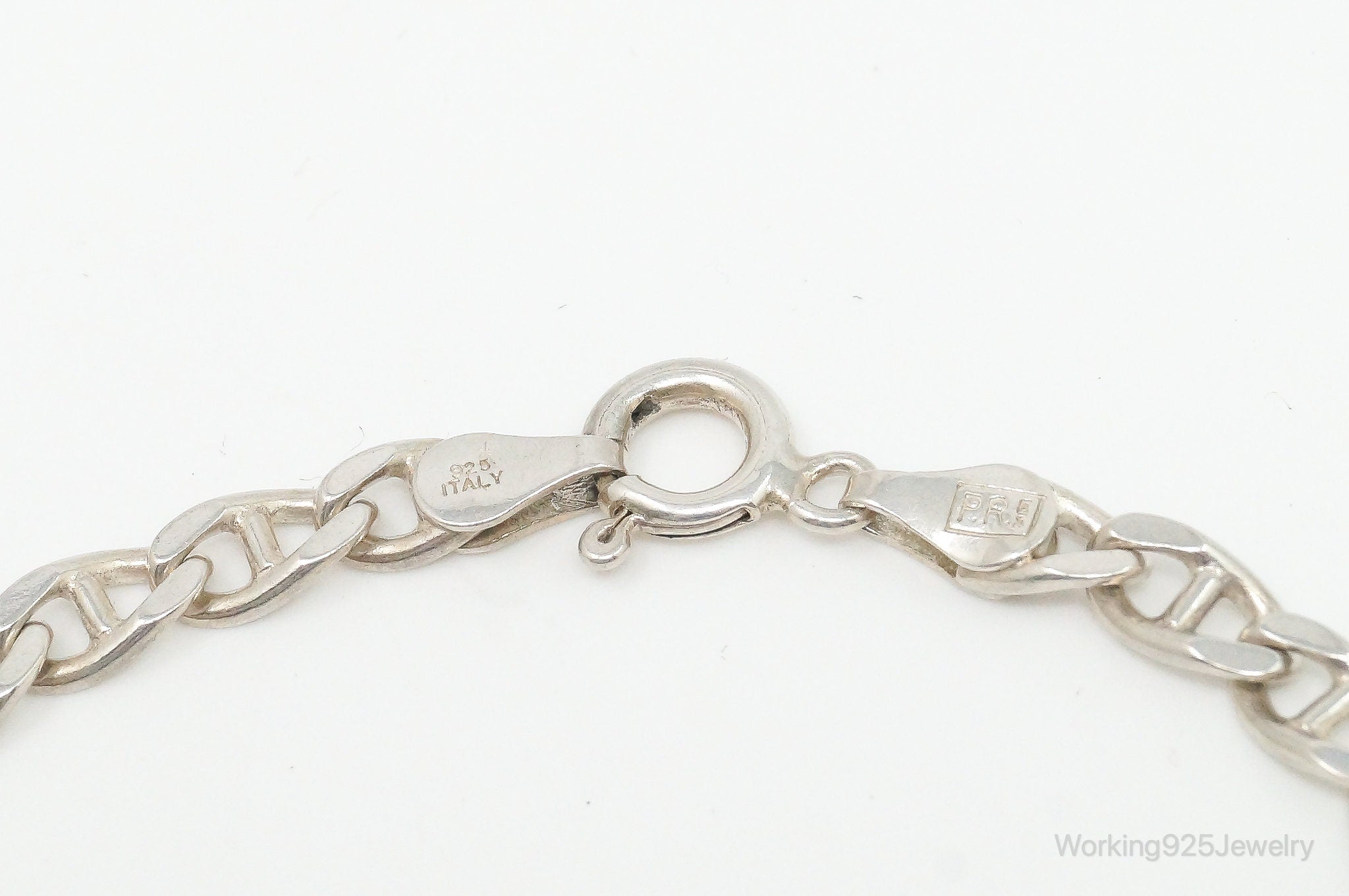 Vintage Italian Designer Sterling Silver Chain Bracelet