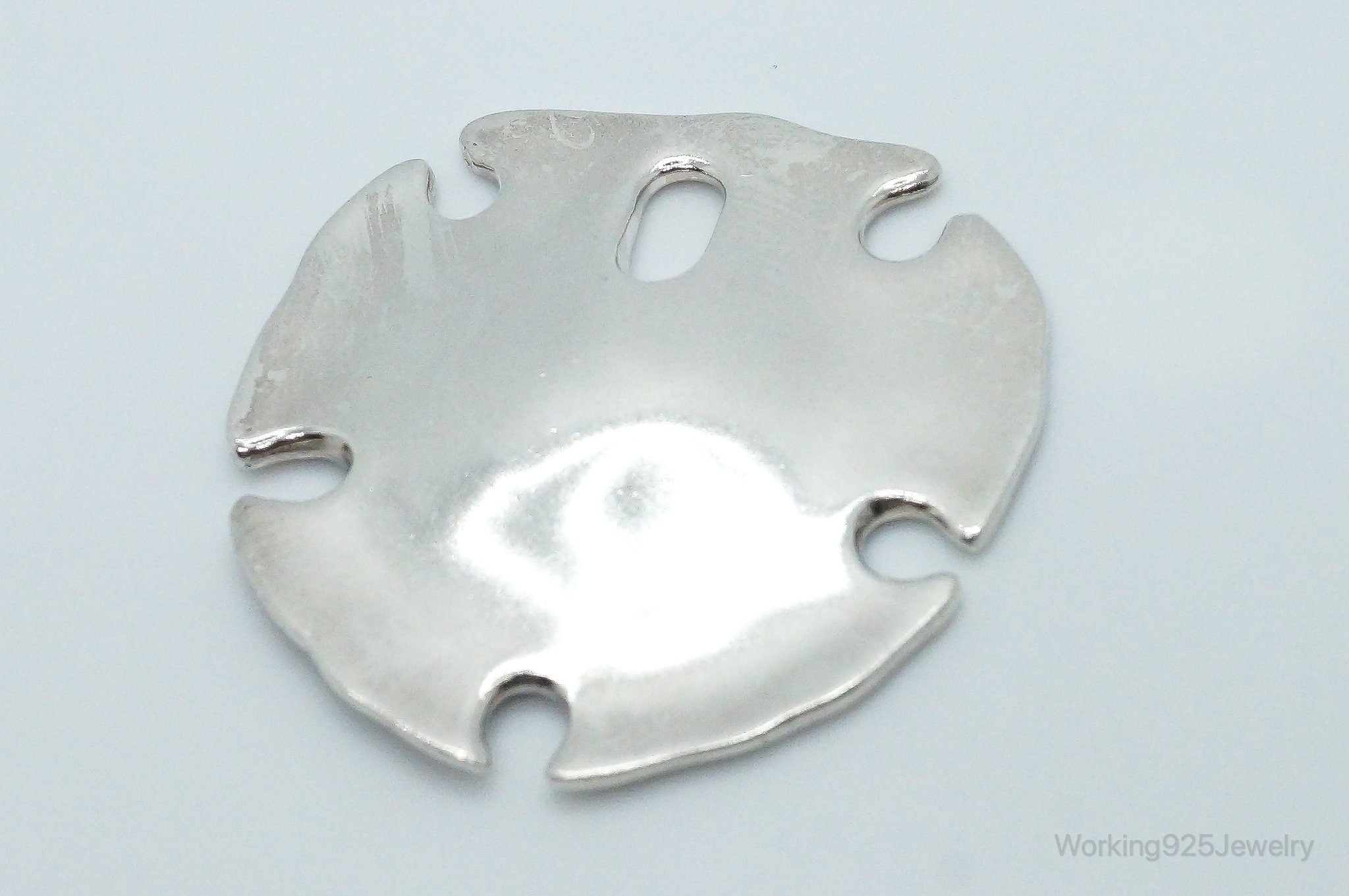 RLM Studios Robert Lee Morris Large Sand Dollar Sterling Silver Pendant