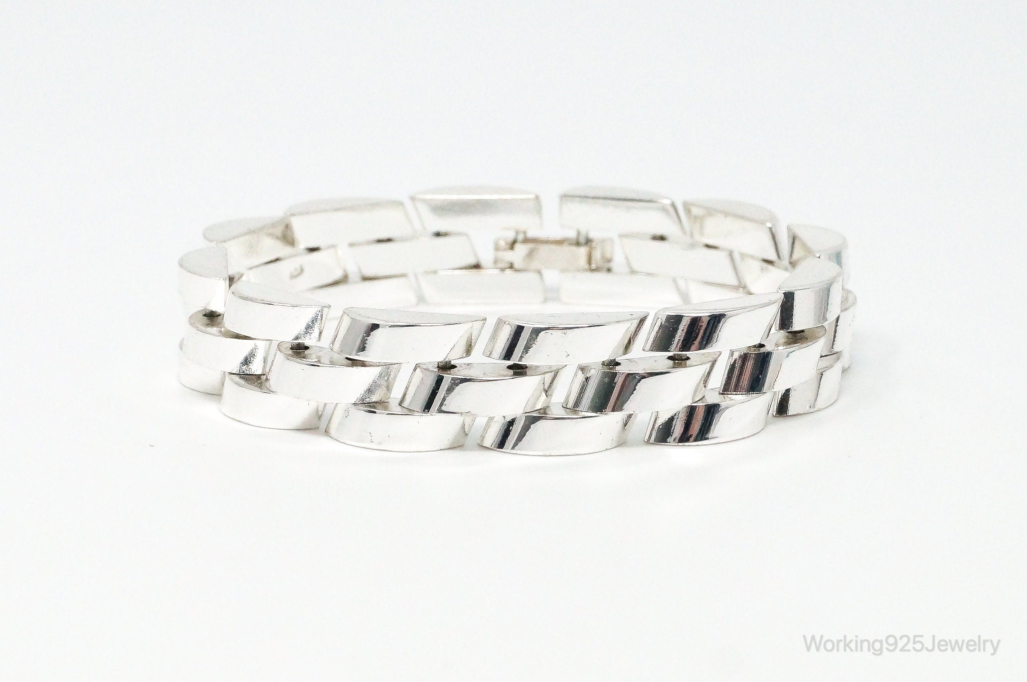 Modern Style Sterling Silver Bracelet