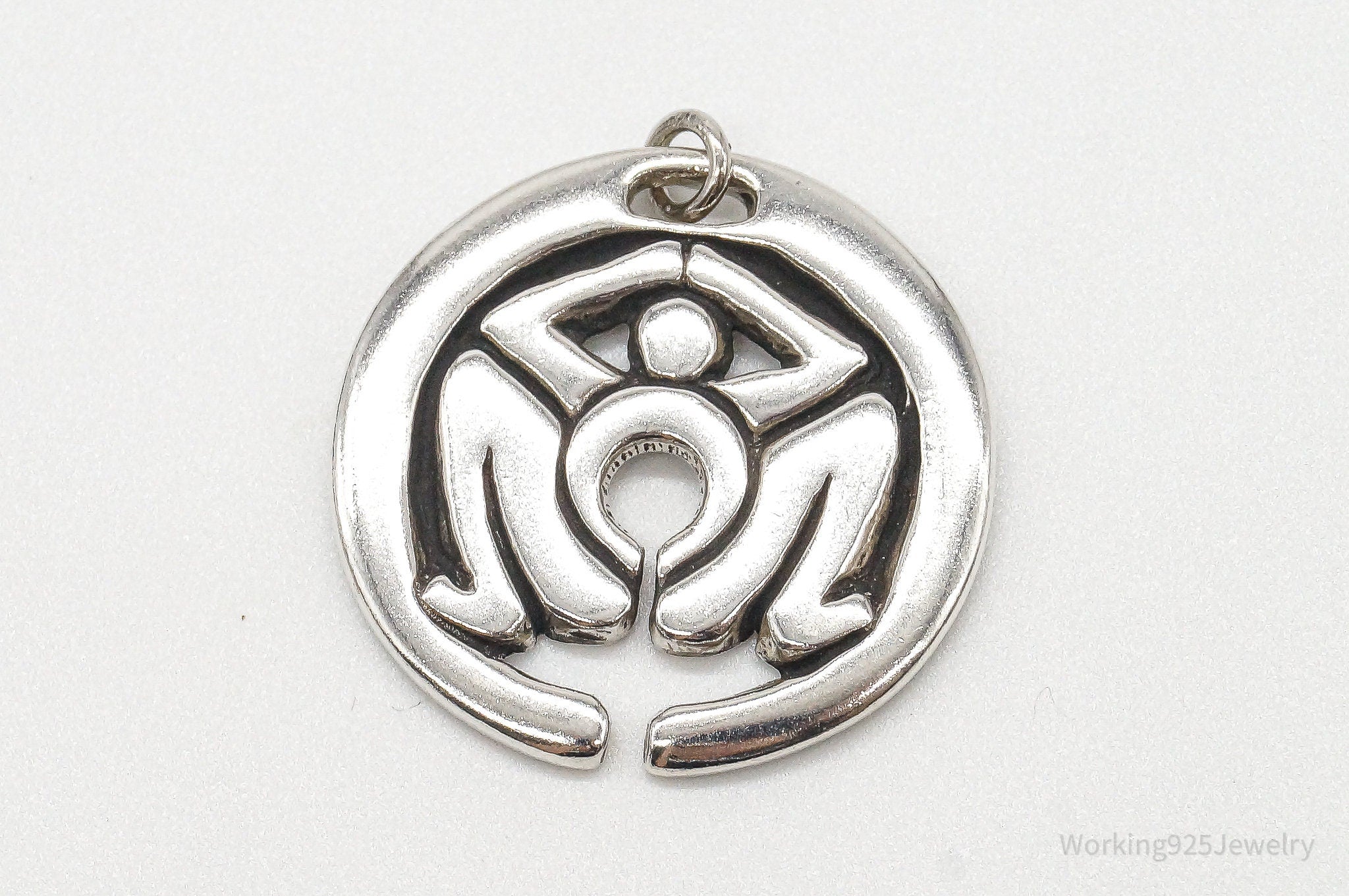 Large Vintage Egyptian Sterling Silver Pendant