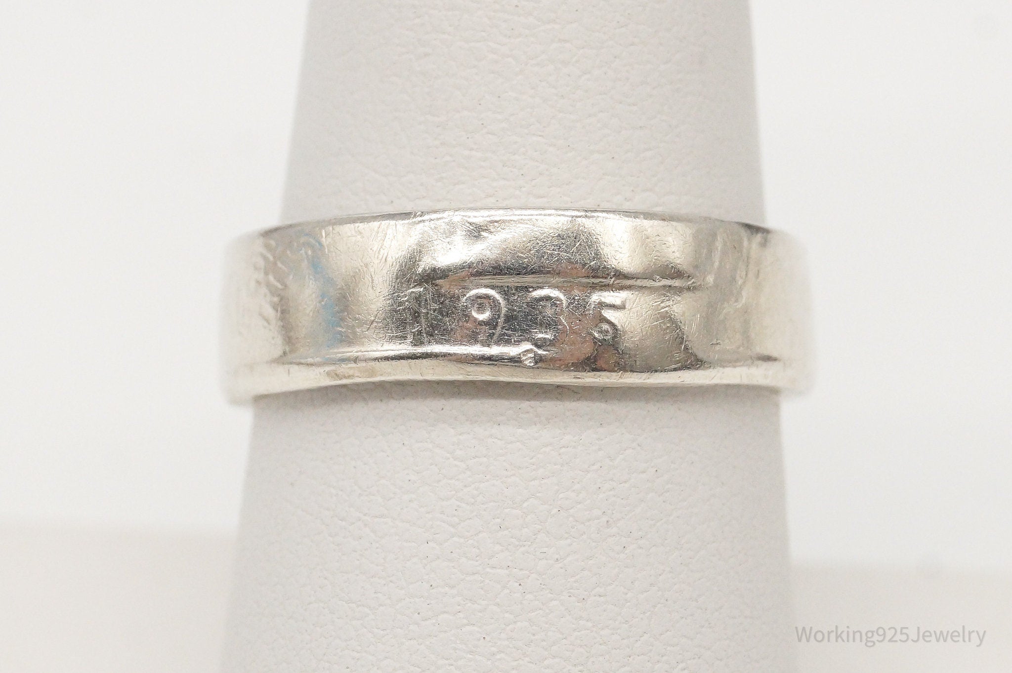 Vintage 1935 Washington Quarter Coin Silver Ring - Size 8