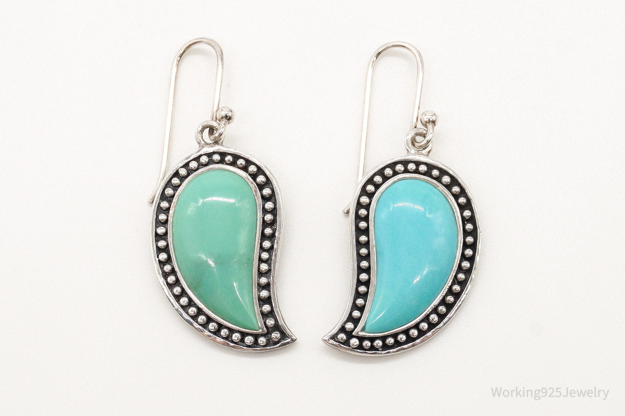 Designer SX Turquoise Sterling Silver Earrings