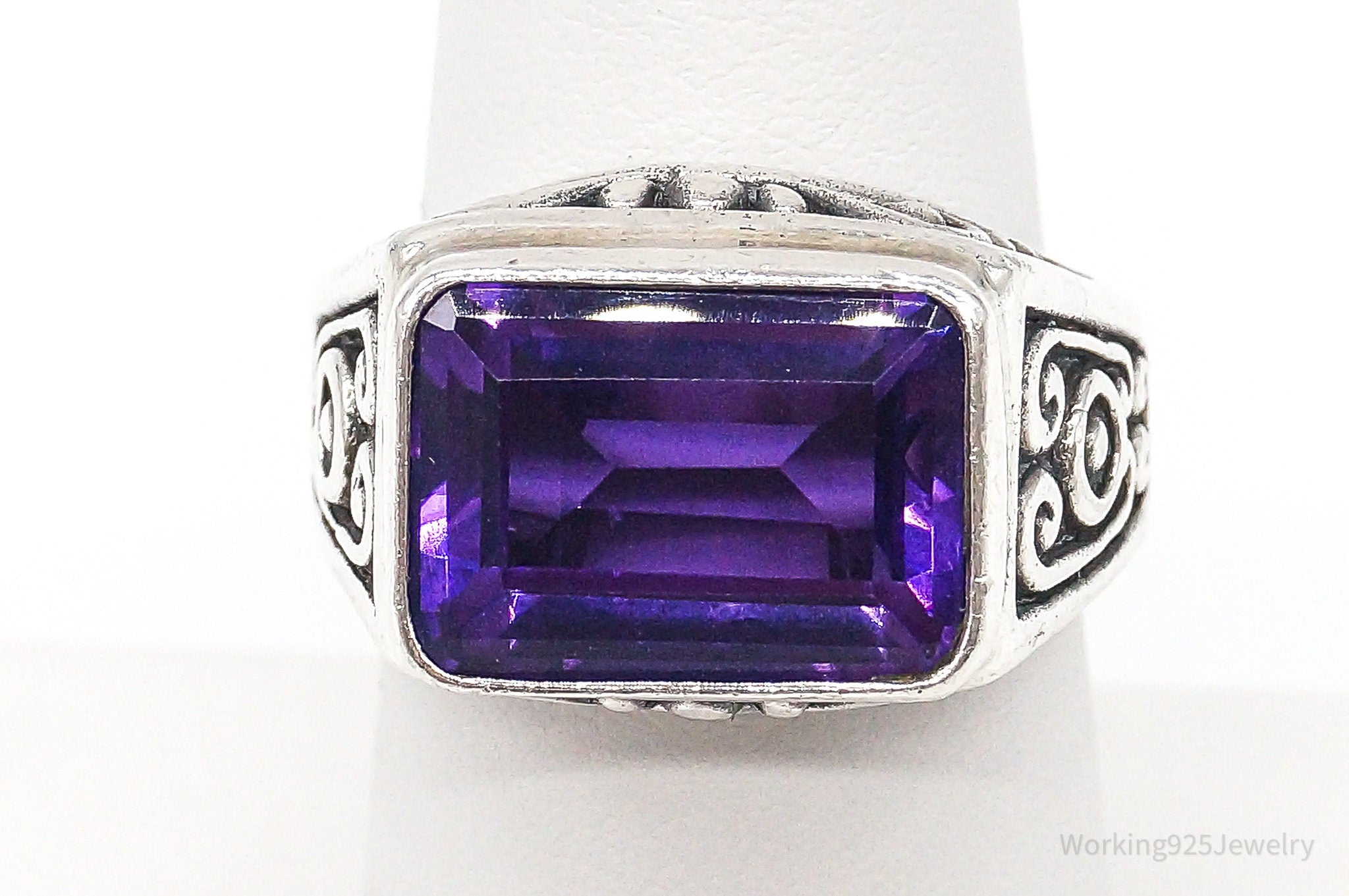 Vintage Amethyst Sterling Silver Ring Size 7