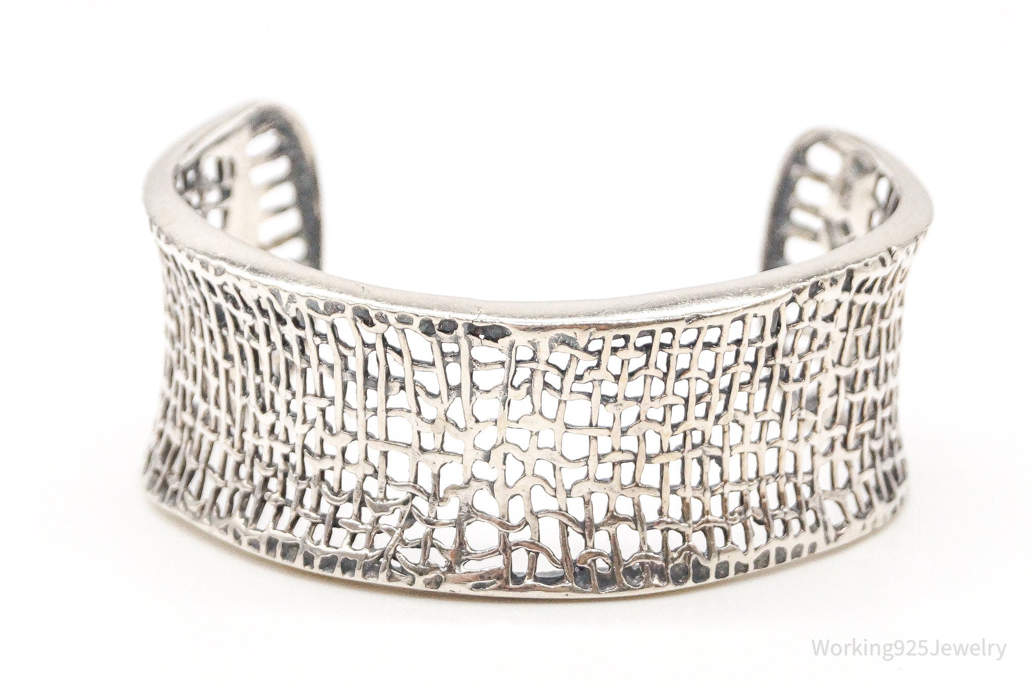 Designer Silpada Retired Mesh Sterling Silver Bracelet