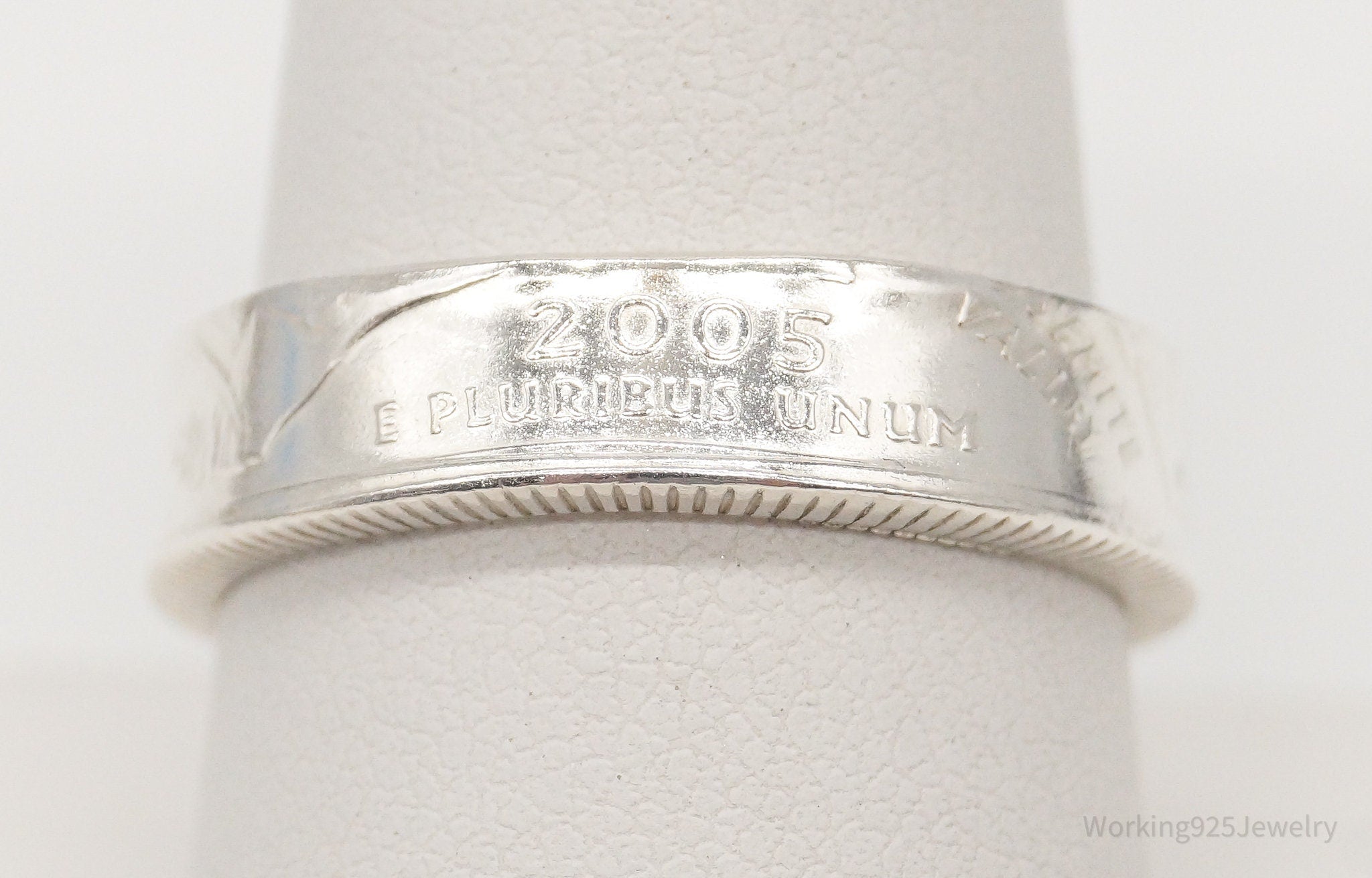 Vintage 2005 Quarter Dollar Coin Silver Ring - Size 9